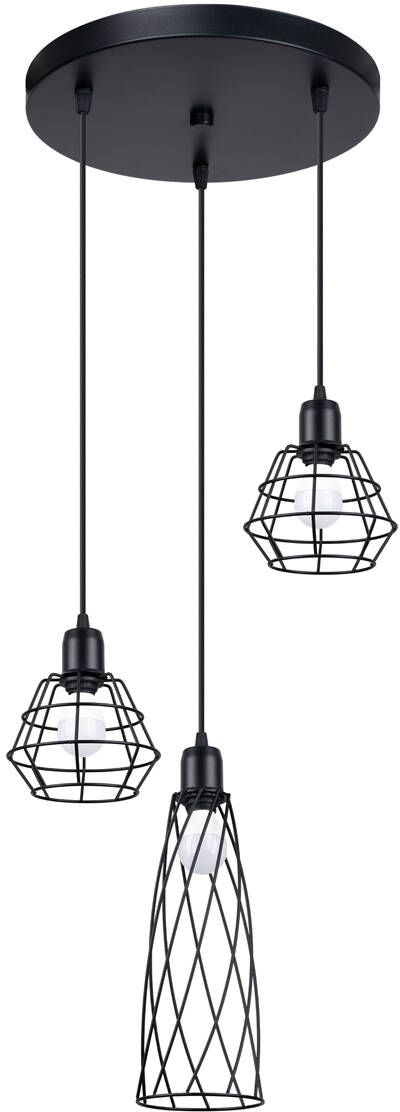 Sollux Lighting Suba lampa wisząca 3x15W czarny SL.1166