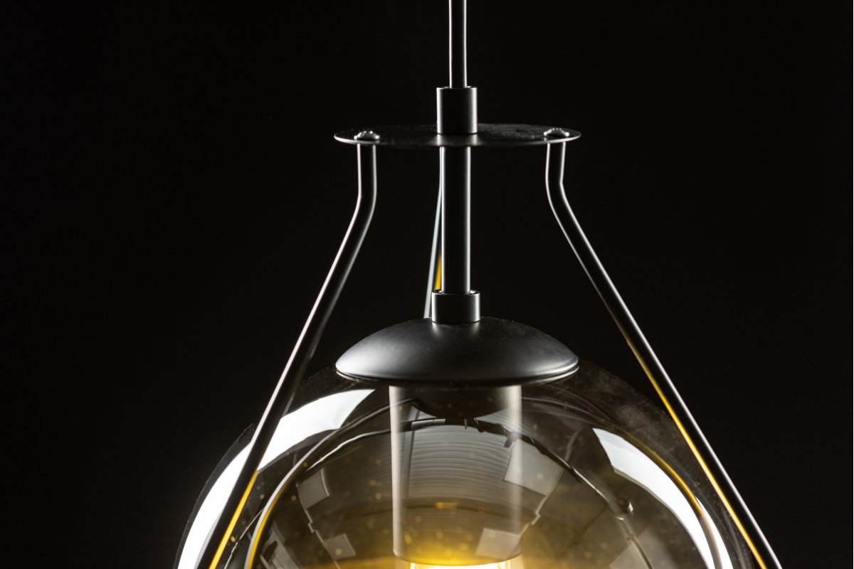 GTV Drop lampa wisząca 1x25 W czarna-przydymiona OS-DRO2-10-DEC