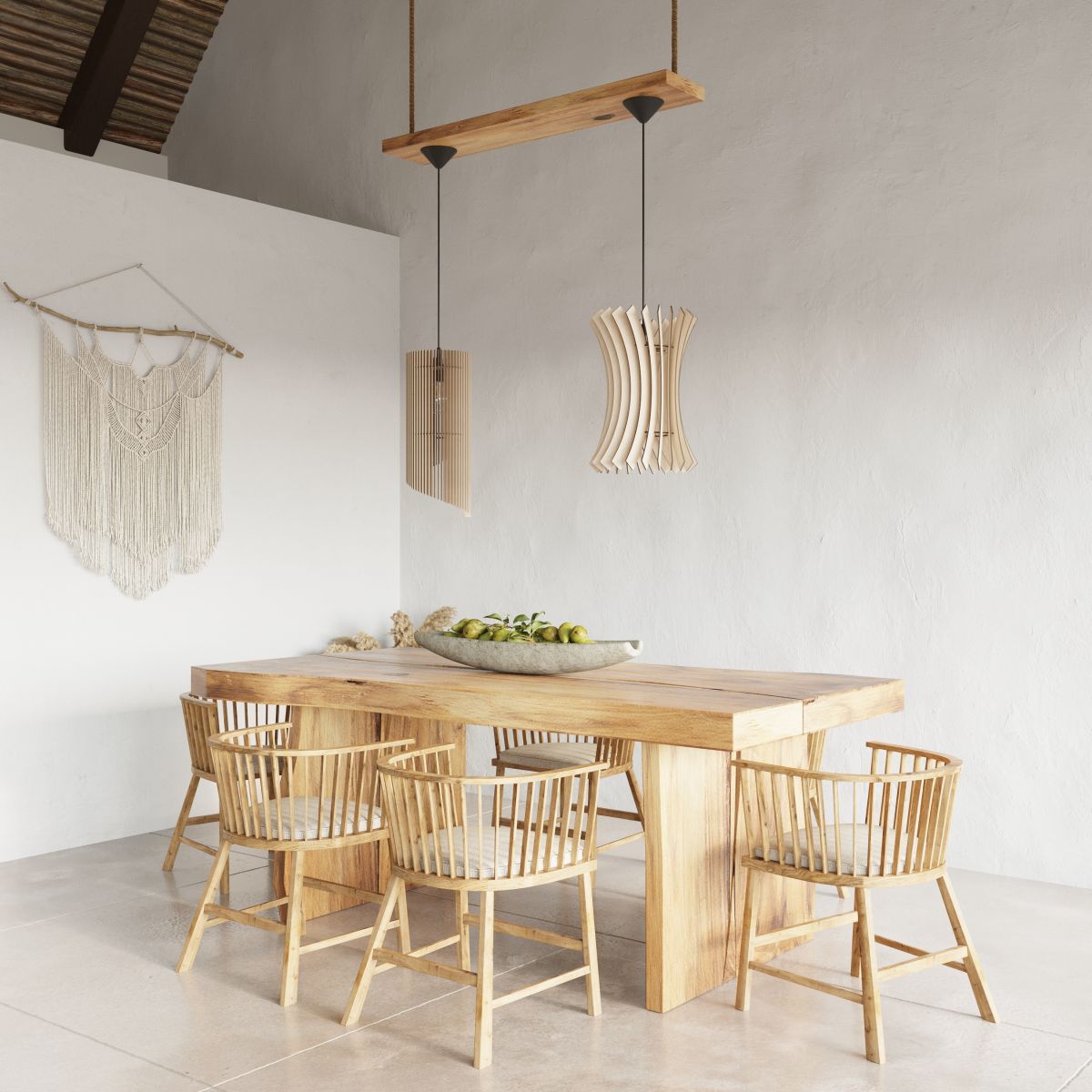 Sollux Lighting Alexia lampa wisząca 1x60W drewno SL.0640 - Wysyłka w 24h