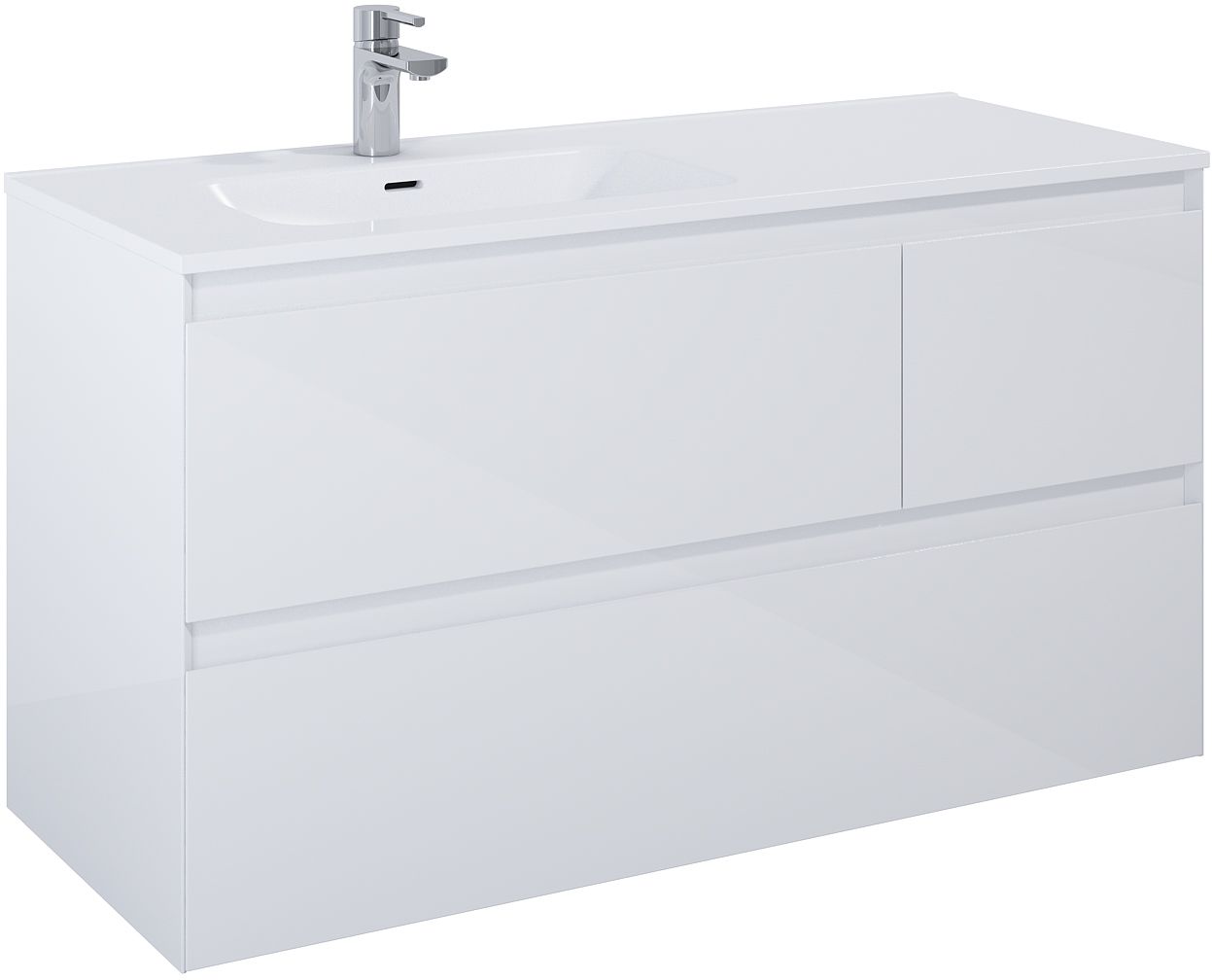 Elita Split szafka 120x45,8x63,5 cm podumywalkowa wisząca lewa biały połysk RE012006158060