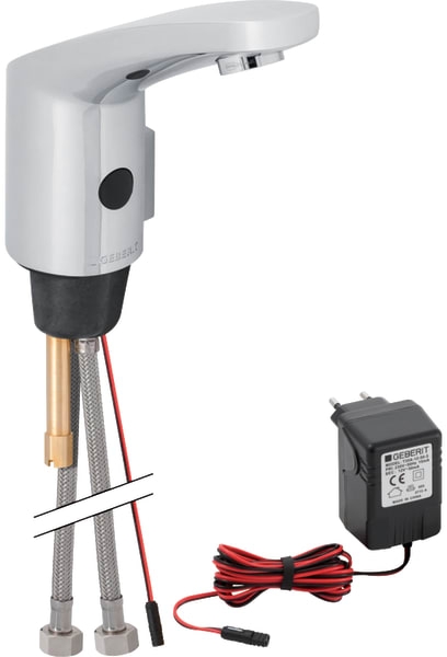 Geberit Typ 185 bateria umywalkowa stojąca elektroniczna chrom błyszczący 116.155.21.1