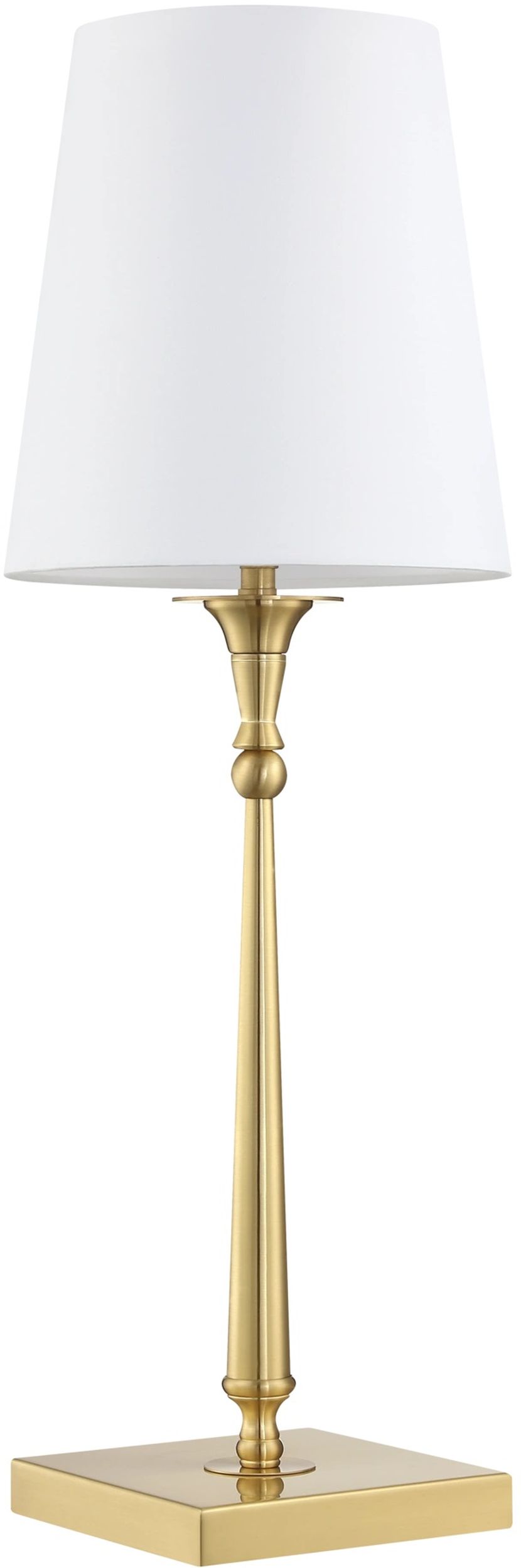 CosmoLight Austin lampa stołowa 1x40W biały/mosiądz T01234BR-WH - Wysyłka w 24h