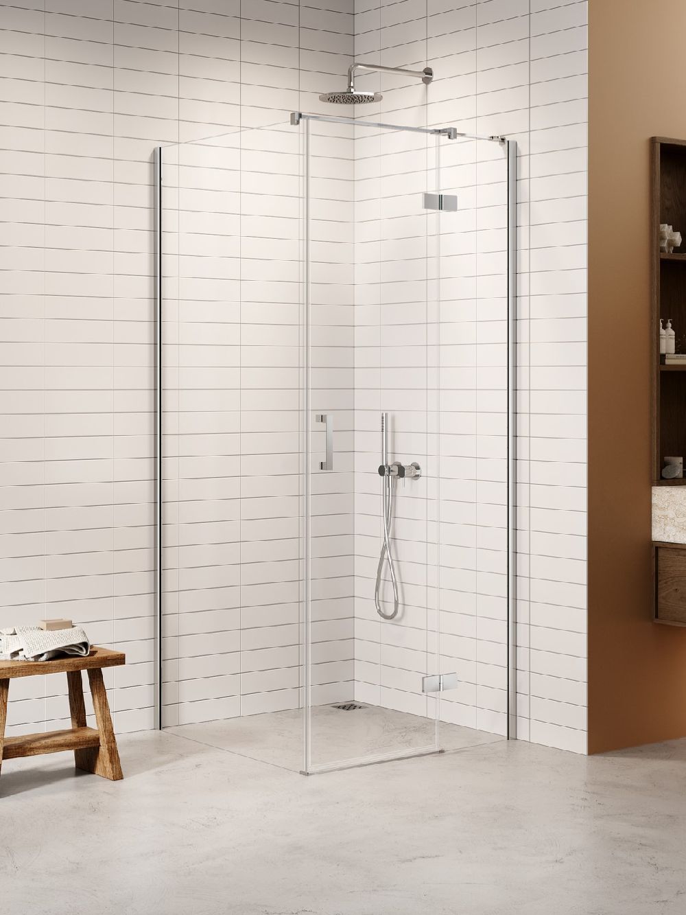 New Trendy Nesta kabina prysznicowa 90x90 cm kwadratowa chrom połysk/szkło przezroczyste K-3604