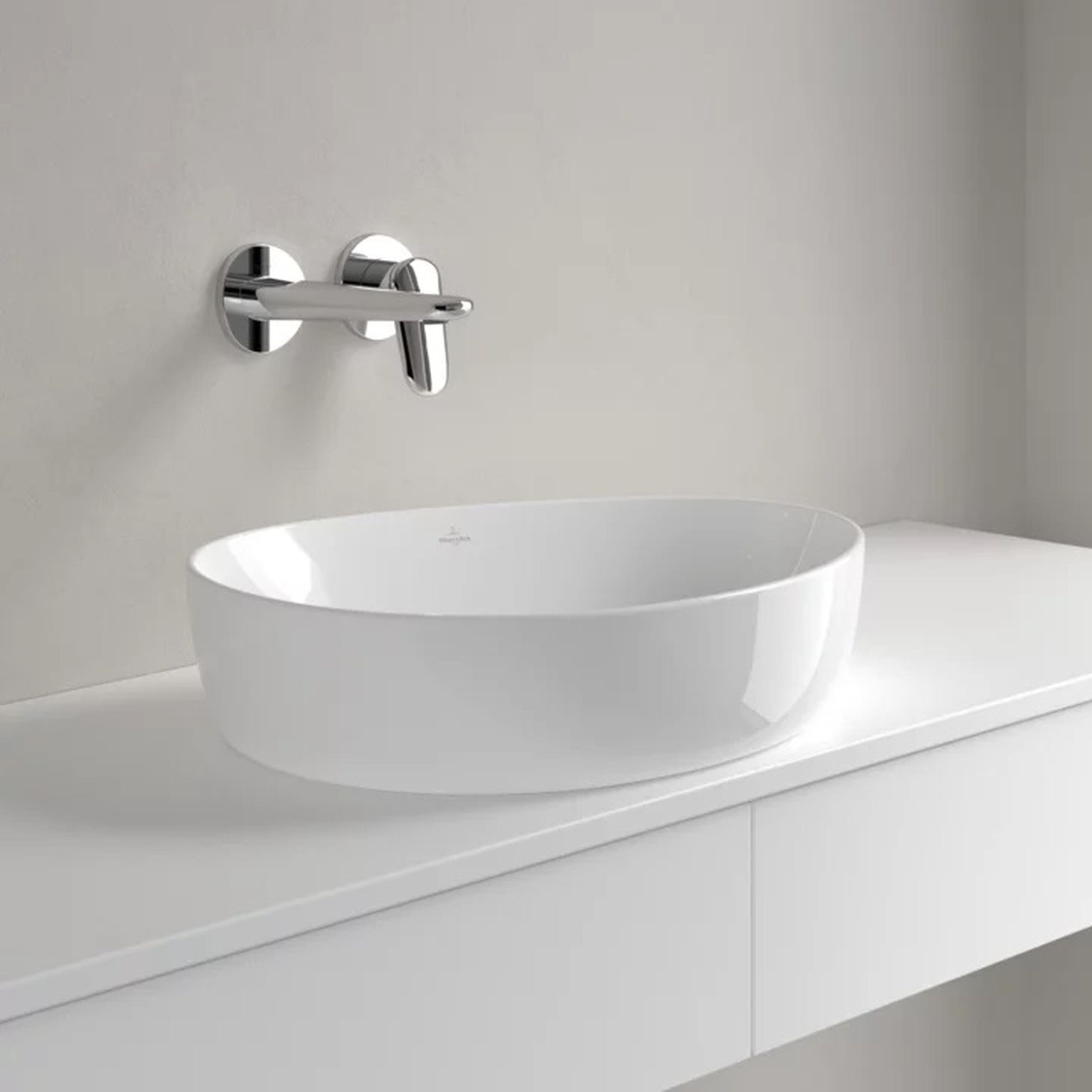 Villeroy & Boch Antao umywalka 51x40 cm nablatowa asymetryczna CeramicPlus Weiss Alpin 4A7351R1