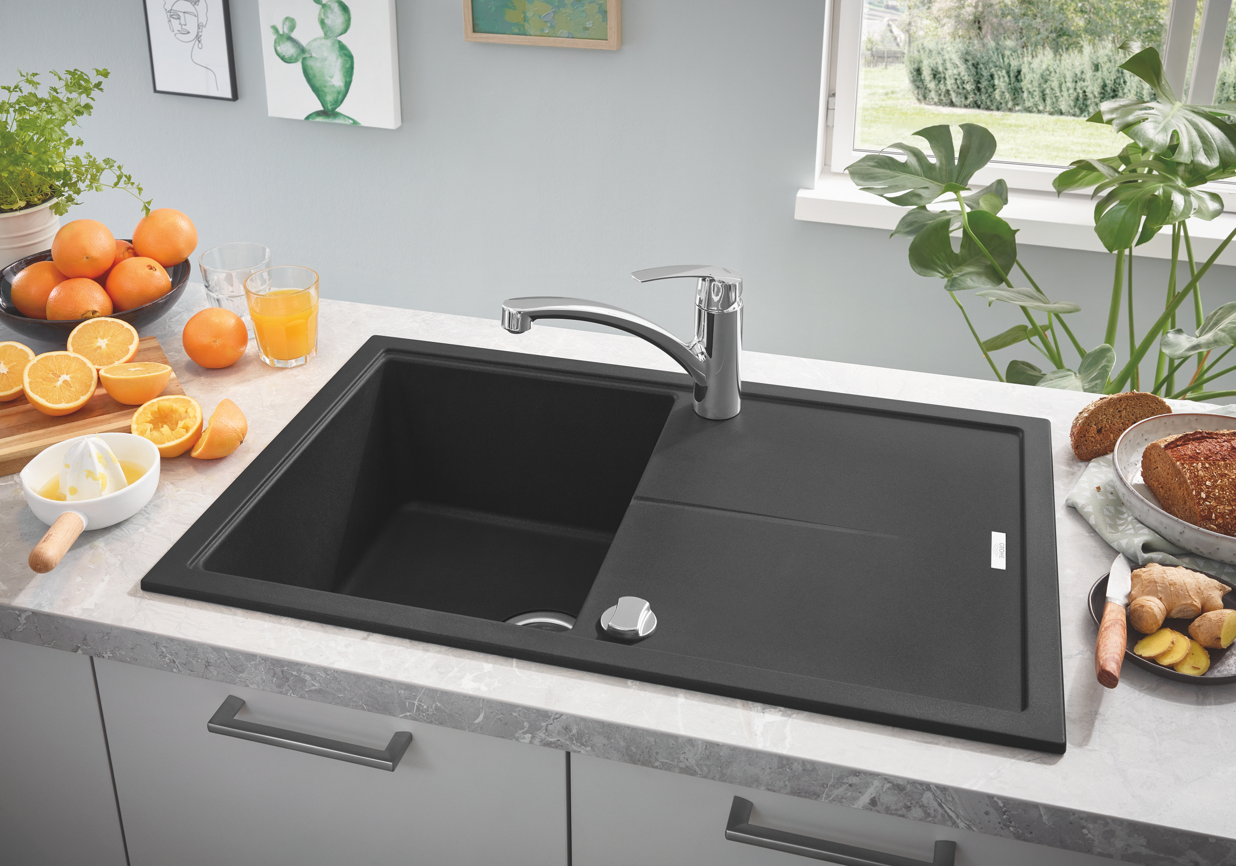 Grohe K400 zlewozmywak granitowy 78x50 cm czarny 31639AP0 - Wysyłka w 24h