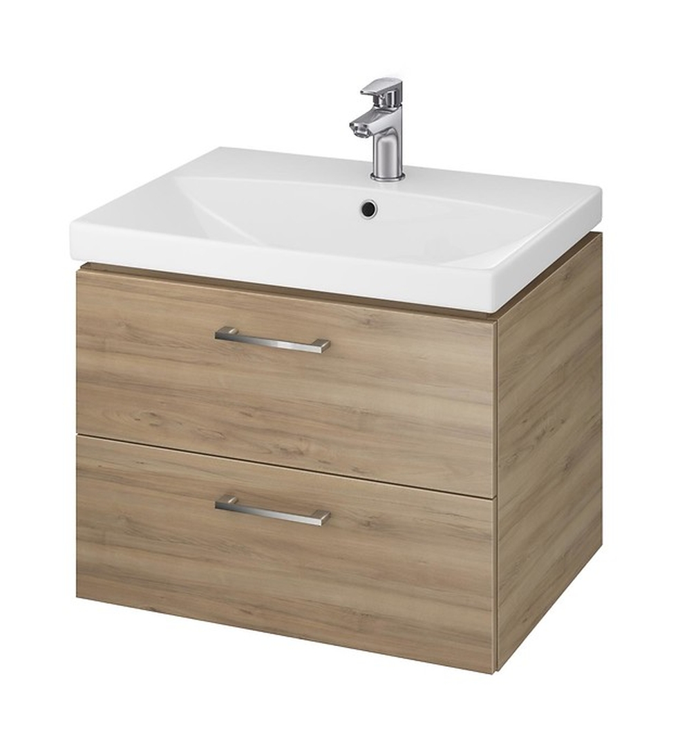 Cersanit Lara umywalka z szafką 60 cm zestaw meblowy orzech S801-143-DSM