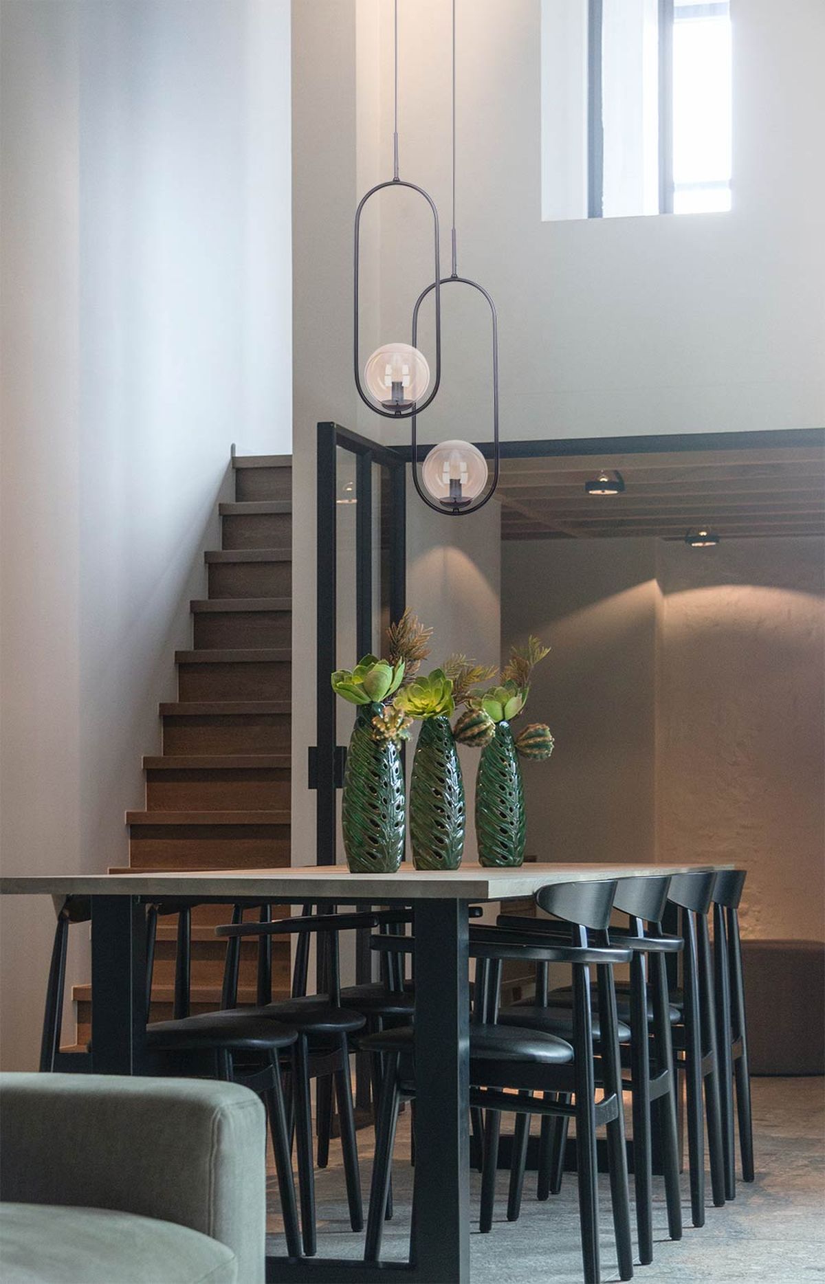 Kaja Venta lampa wisząca 1x40 W czarna-bursztynowa K-5120