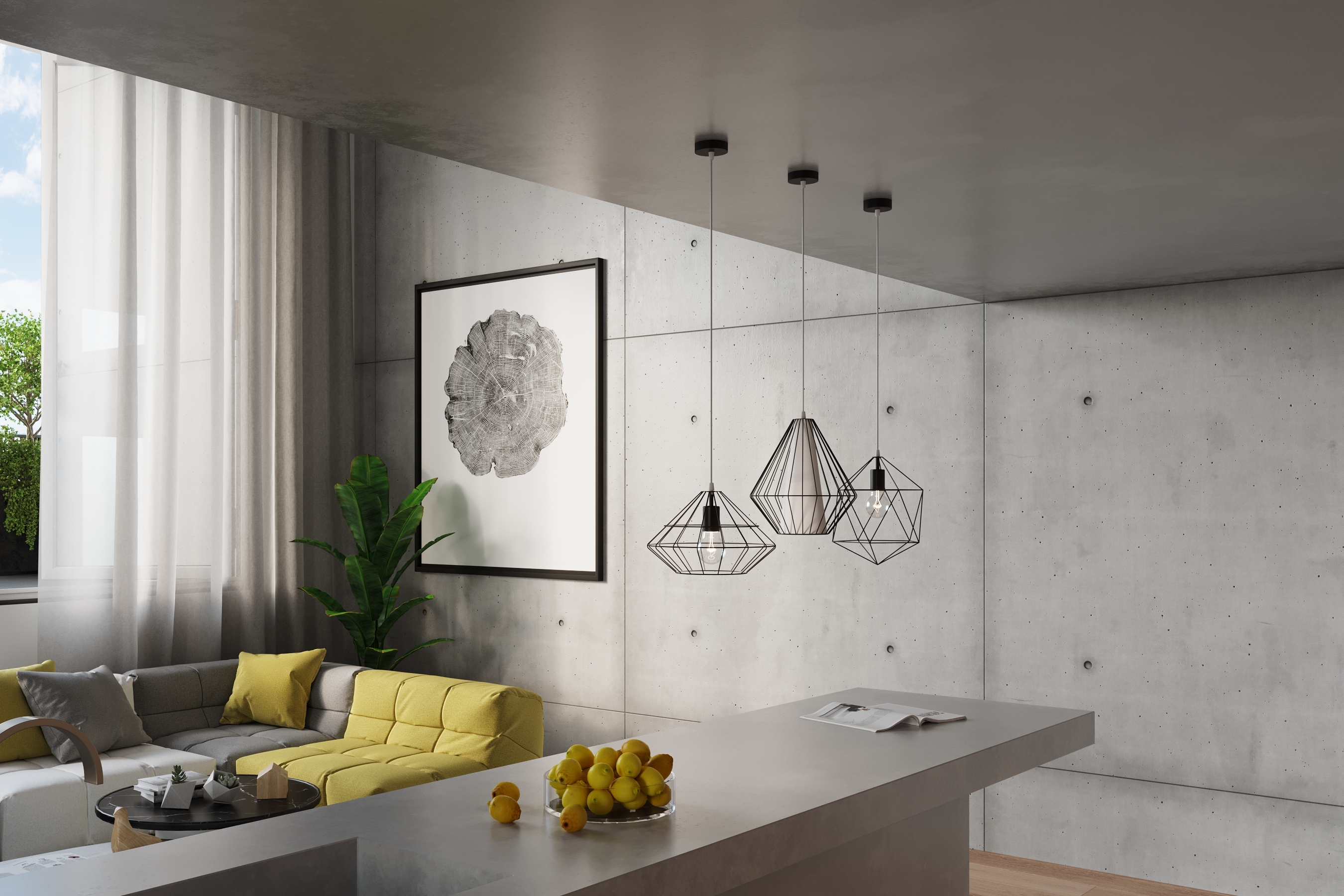 Sollux Lighting Demi lampa wisząca 1x60W czarna SL.0298