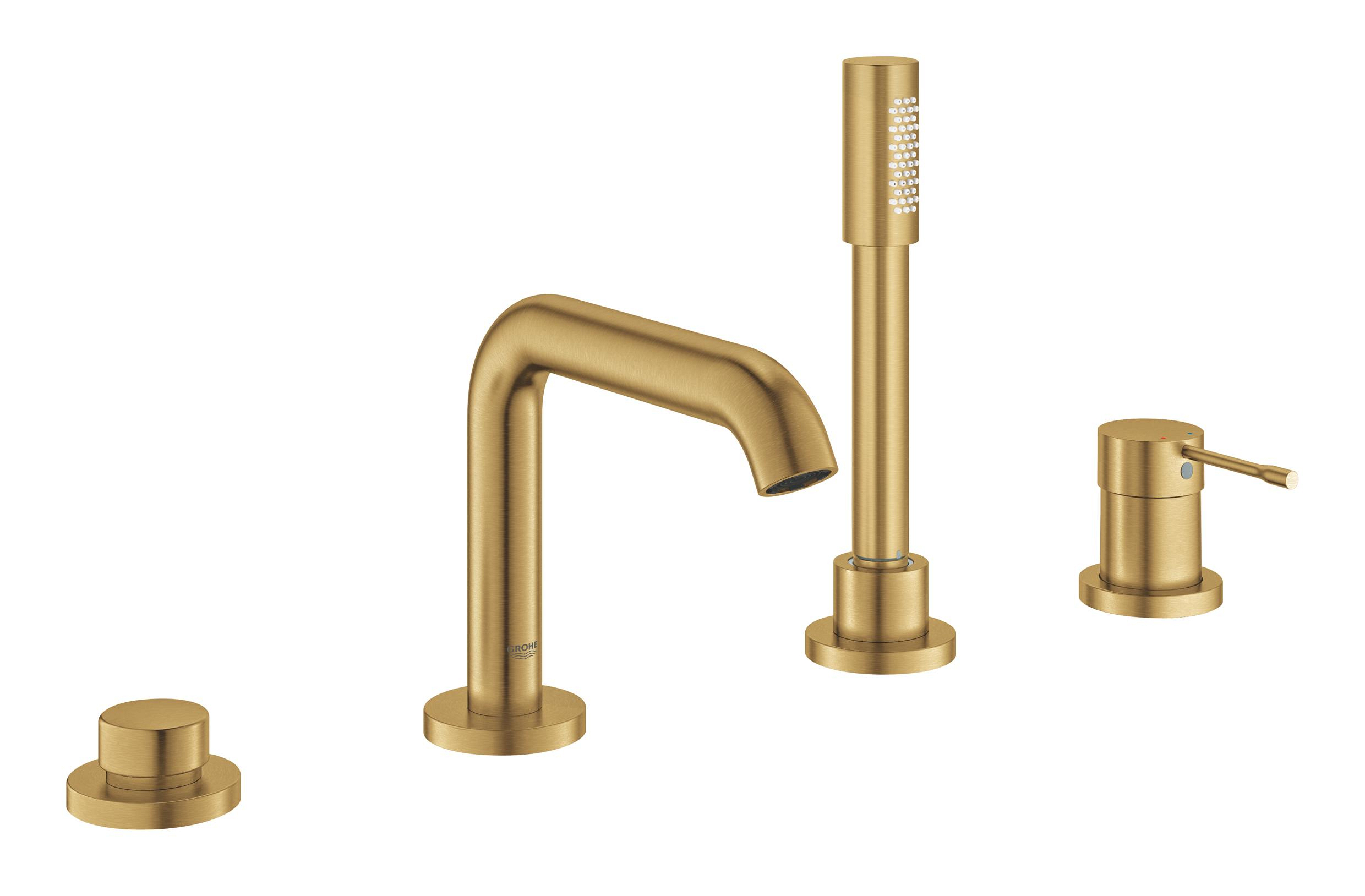 Grohe Essence bateria wannowo-prysznicowa 4-otworowa brushed cool sunrise 19578GN1