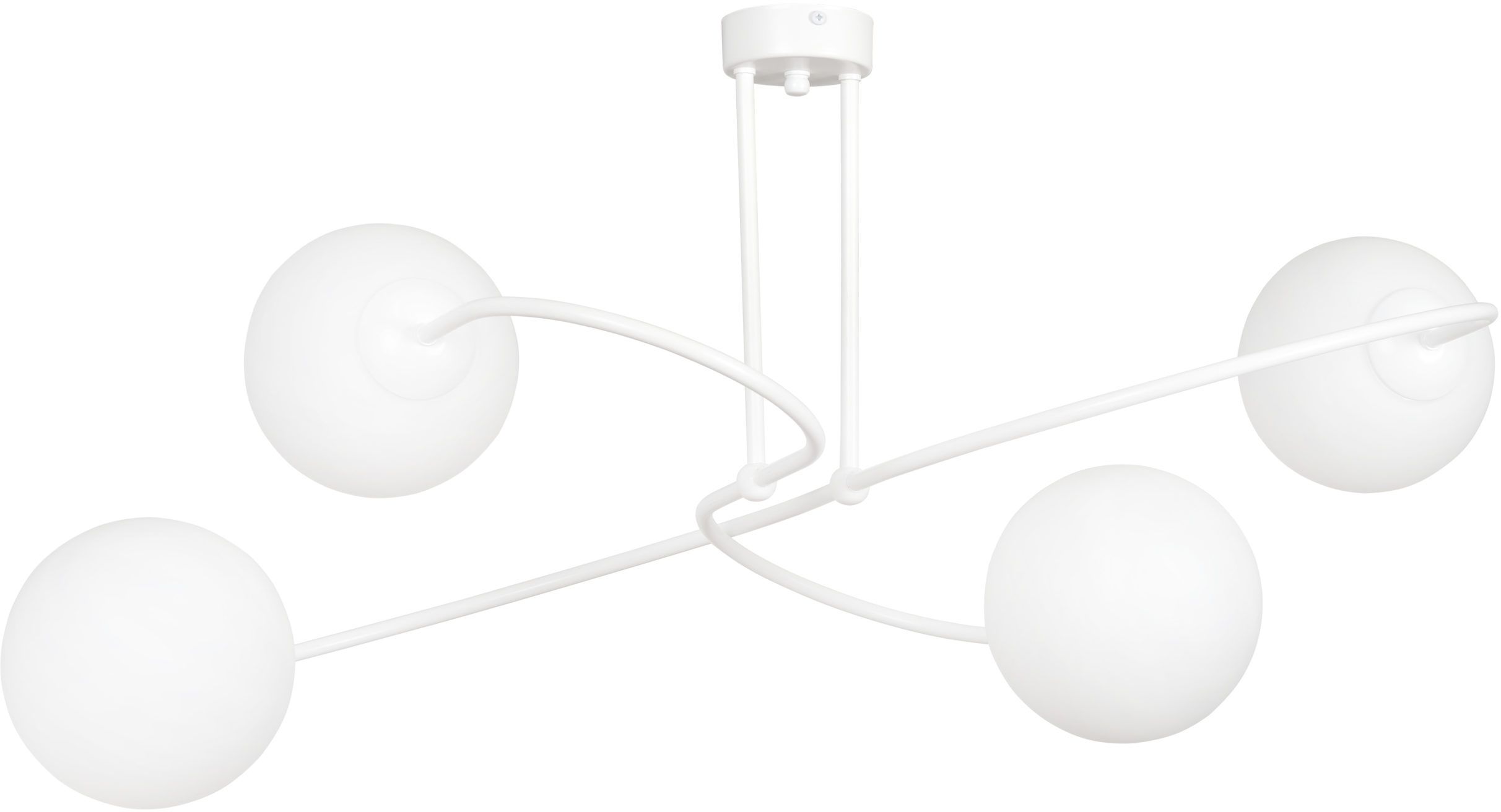 Emibig Selbi lampa podsufitowa 4x10 W biała-mleczny 734/4W