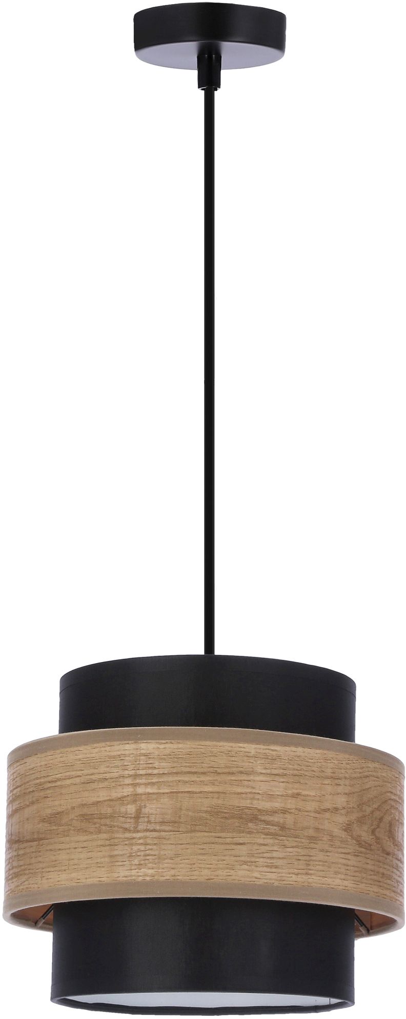 Candellux Twin lampa wisząca 1x40W czarny/brązowy 31-17871