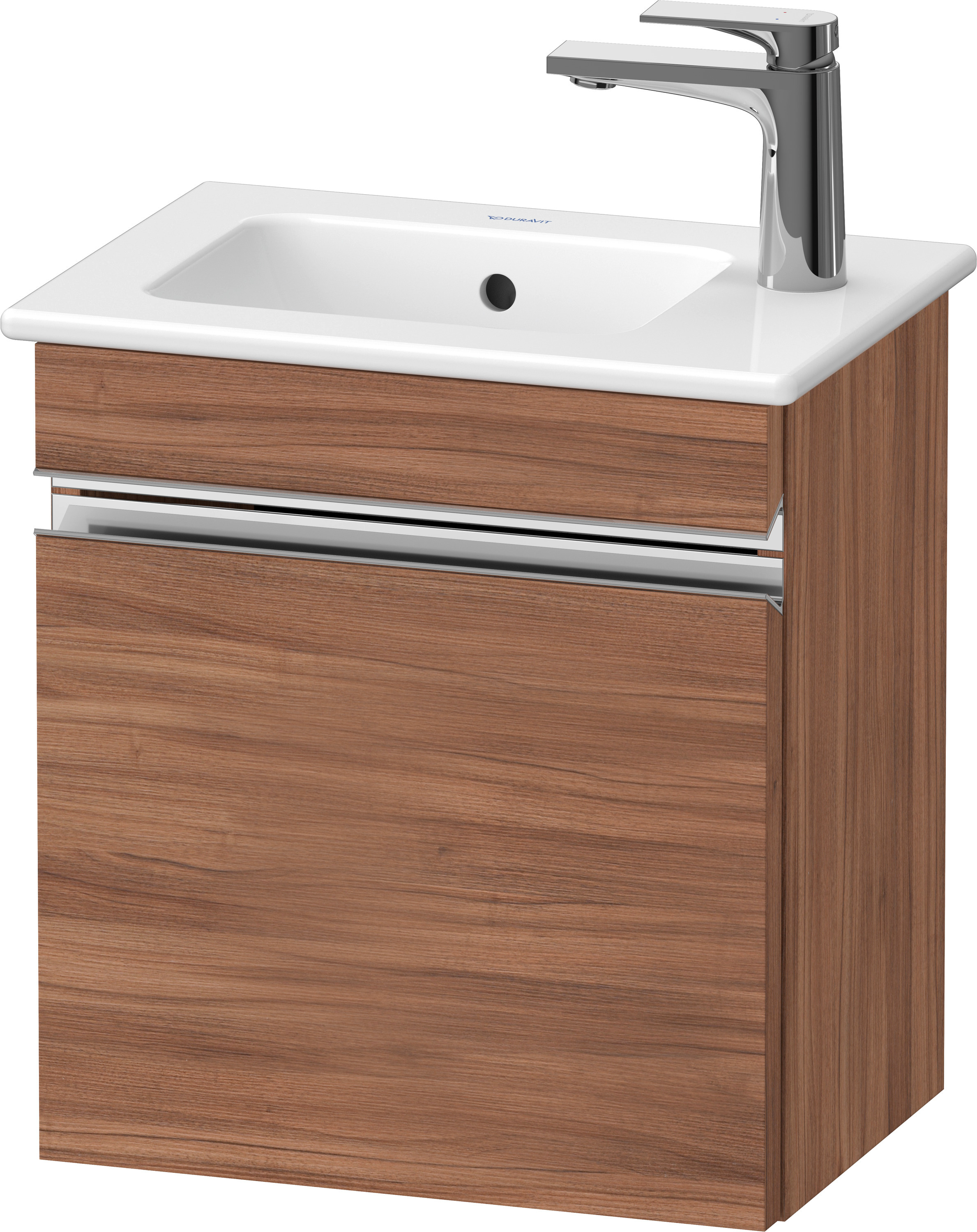 Duravit Sivida szafka 40x28,7x44,3 cm podumywalkowa wisząca orzech-chrom SV4642R10790000