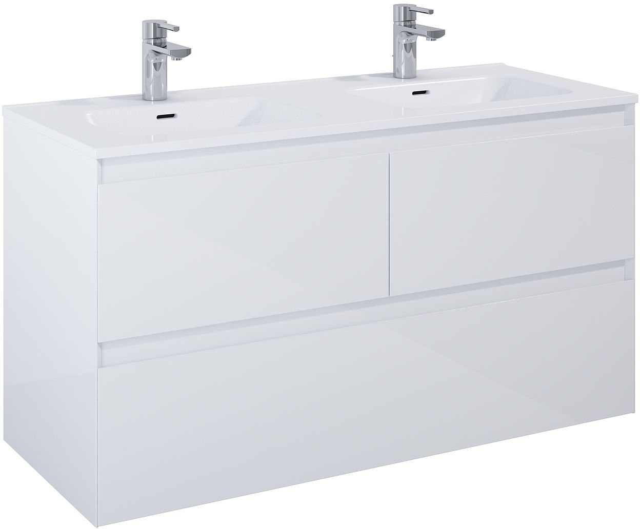 Elita Split szafka 120x45,8x63,5 cm podumywalkowa wisząca biały połysk RE012007158060