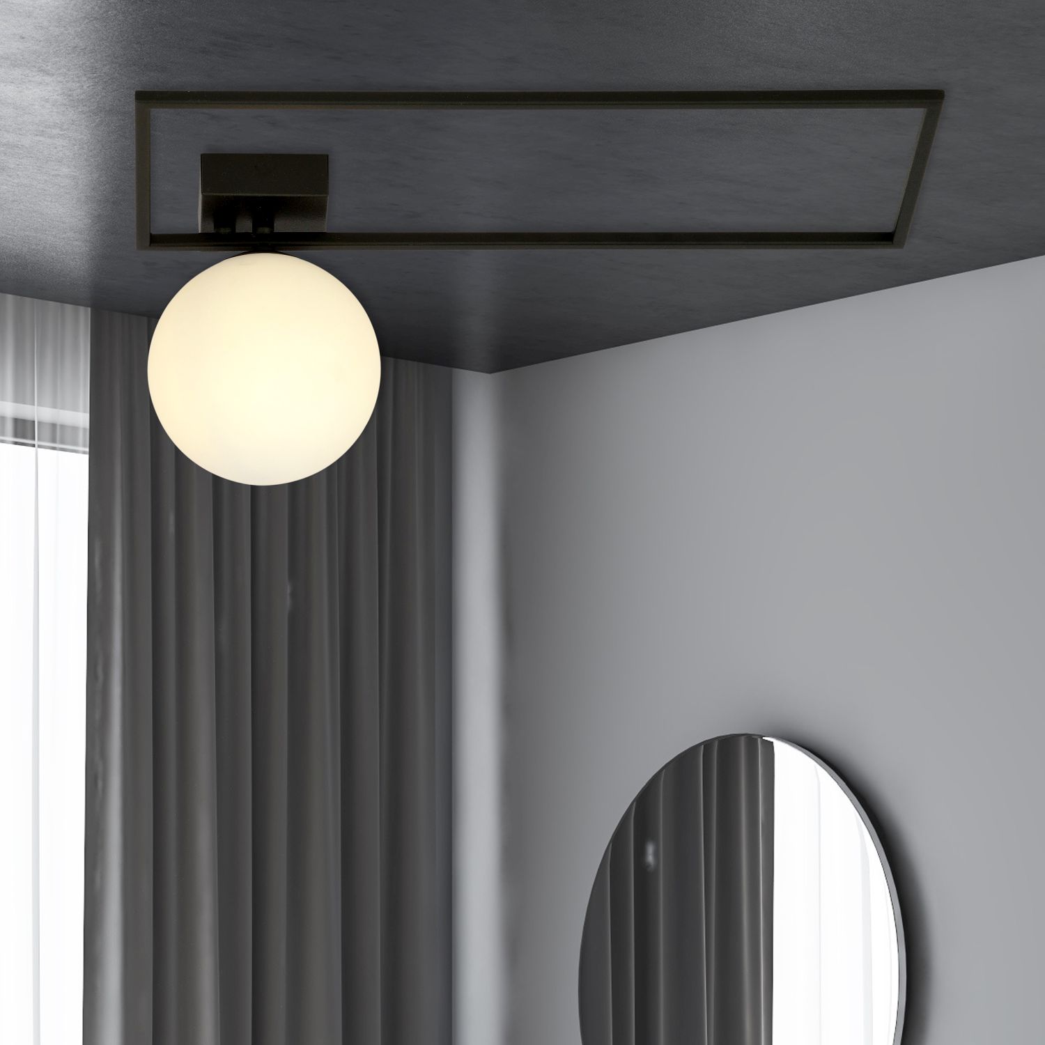 Emibig Imago lampa podsufitowa 1x10 W czarna-opal 1130/1A