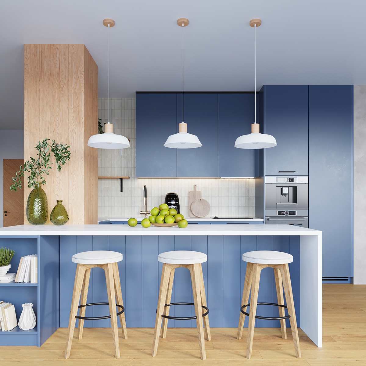 Sollux Lighting Fano lampa wisząca 1x15 W biała-drewno SL.1321