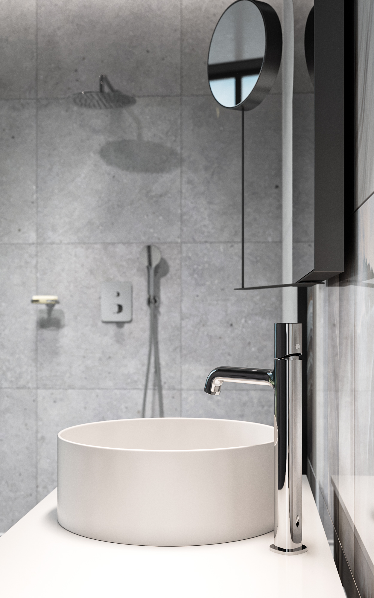 FDesign Meandro bateria umywalkowa stojąca wysoka chrom FD1-MDR-2L-11