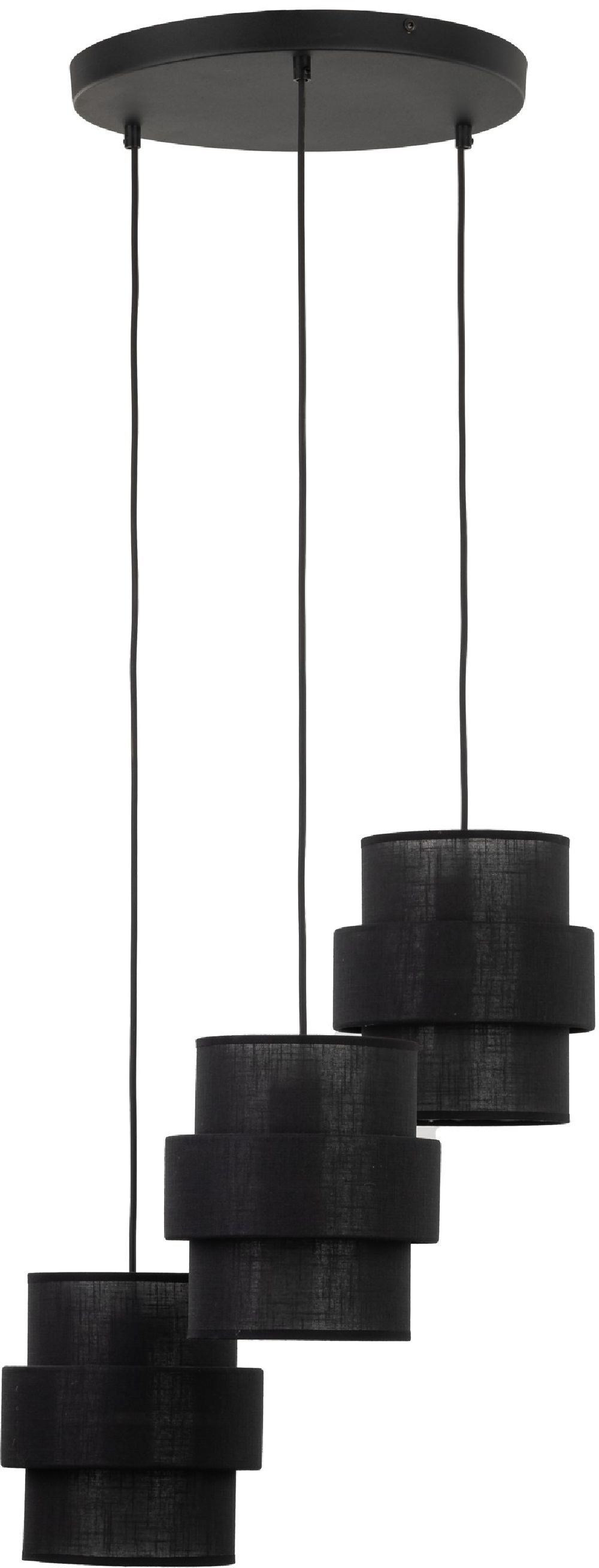 TK Lighting Calisto lampa wisząca 3x15 W czarna 5981