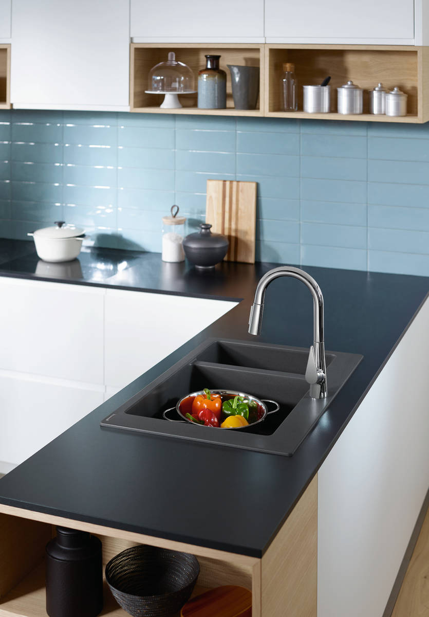 Hansgrohe Talis M51 bateria kuchenna stojąca z wyciąganą wylewką chrom 73850000