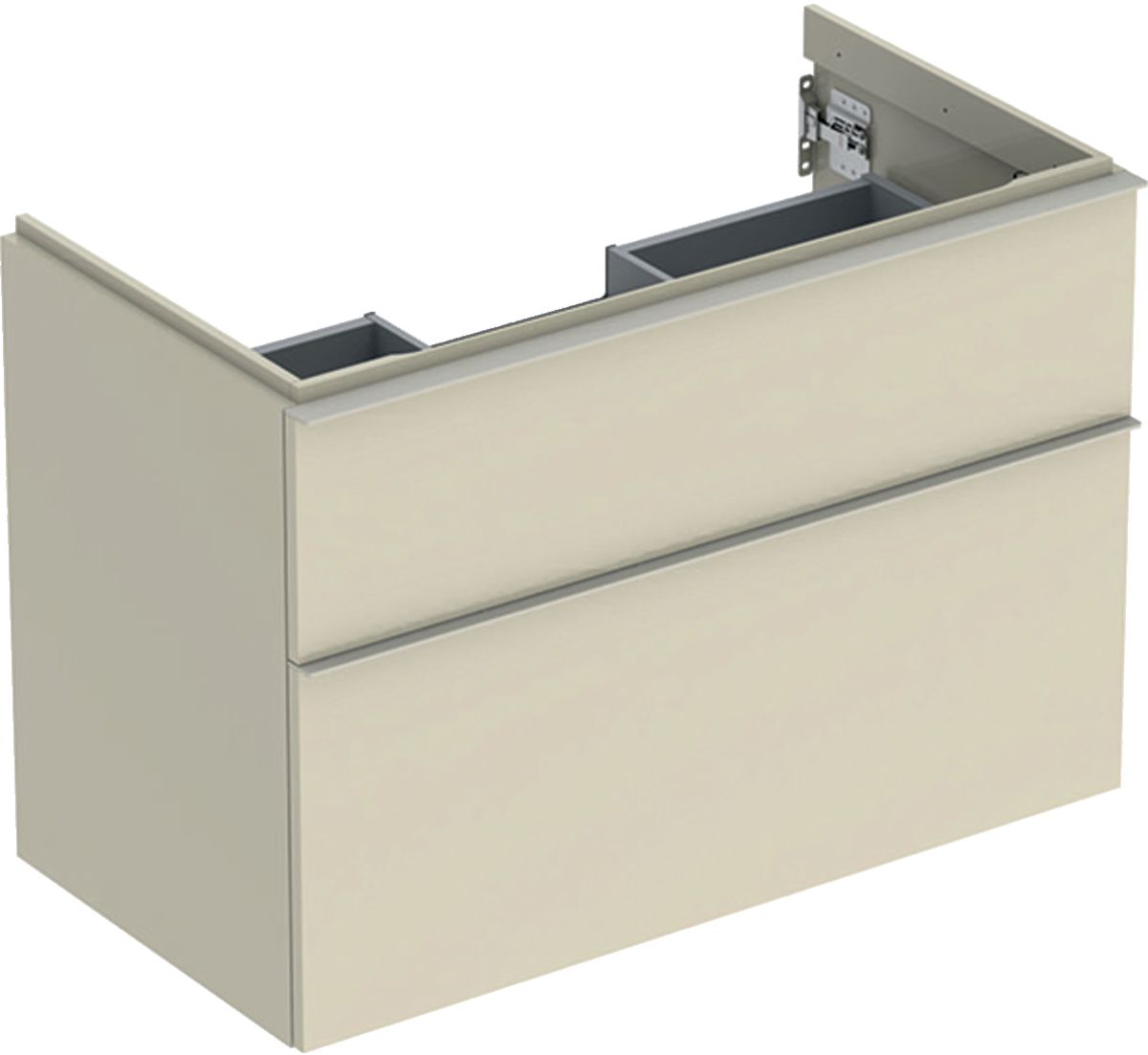 Geberit iCon szafka 88,8 cm podumywalkowa wisząca szary piaskowy połysk/szary piaskowy mat 502.305.JL.1