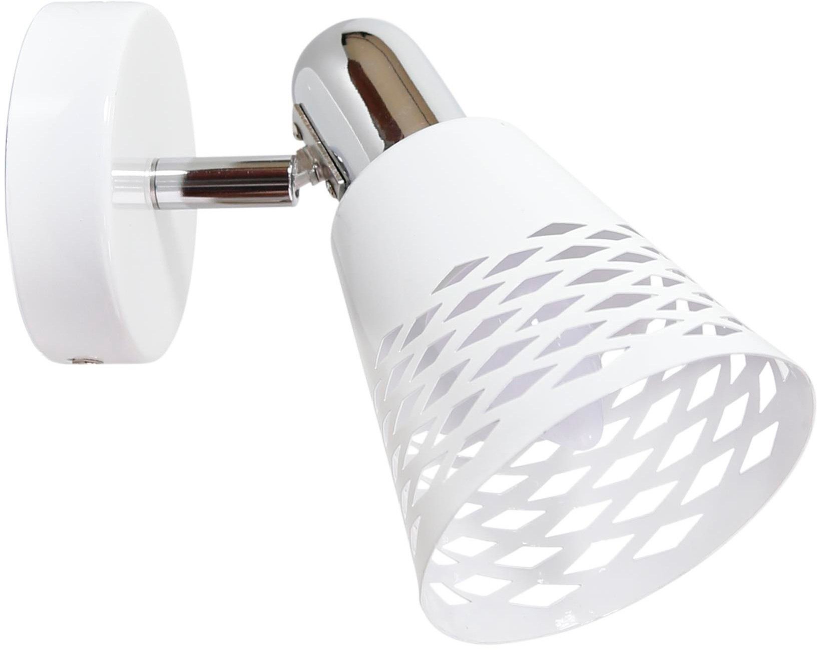 Candellux Discovery kinkiet 1x40W biały/chrom 91-62154