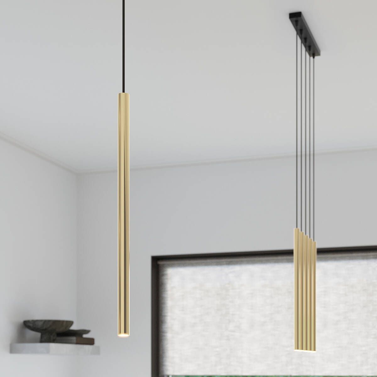 Sollux Lighting Pastelo lampa wisząca 5x8W złoty połysk SL.1198