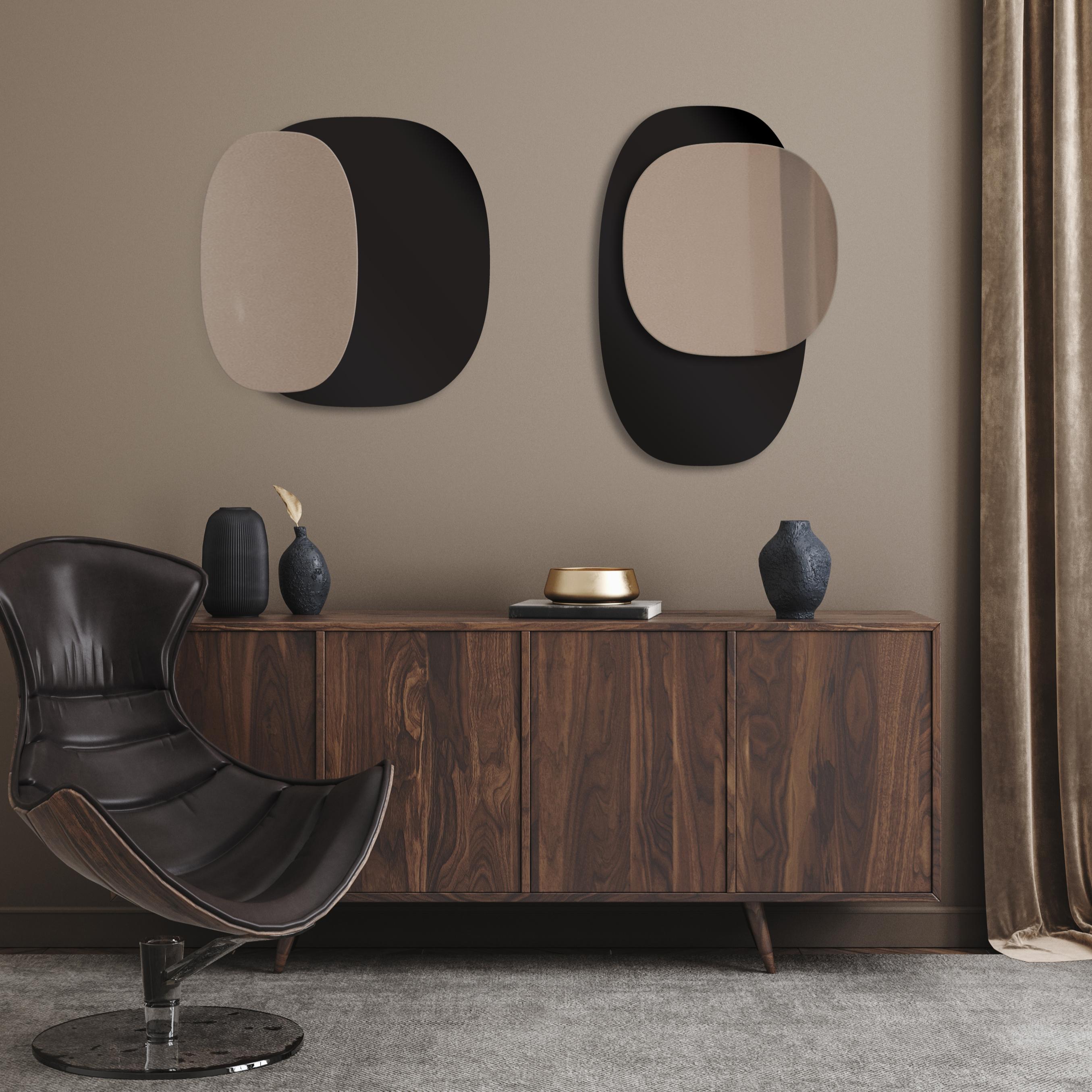 Guarda Gusto no. 1 Black lustro 90x85 cm czarny/srebrny TOS-GUS1-BLACK-90x85