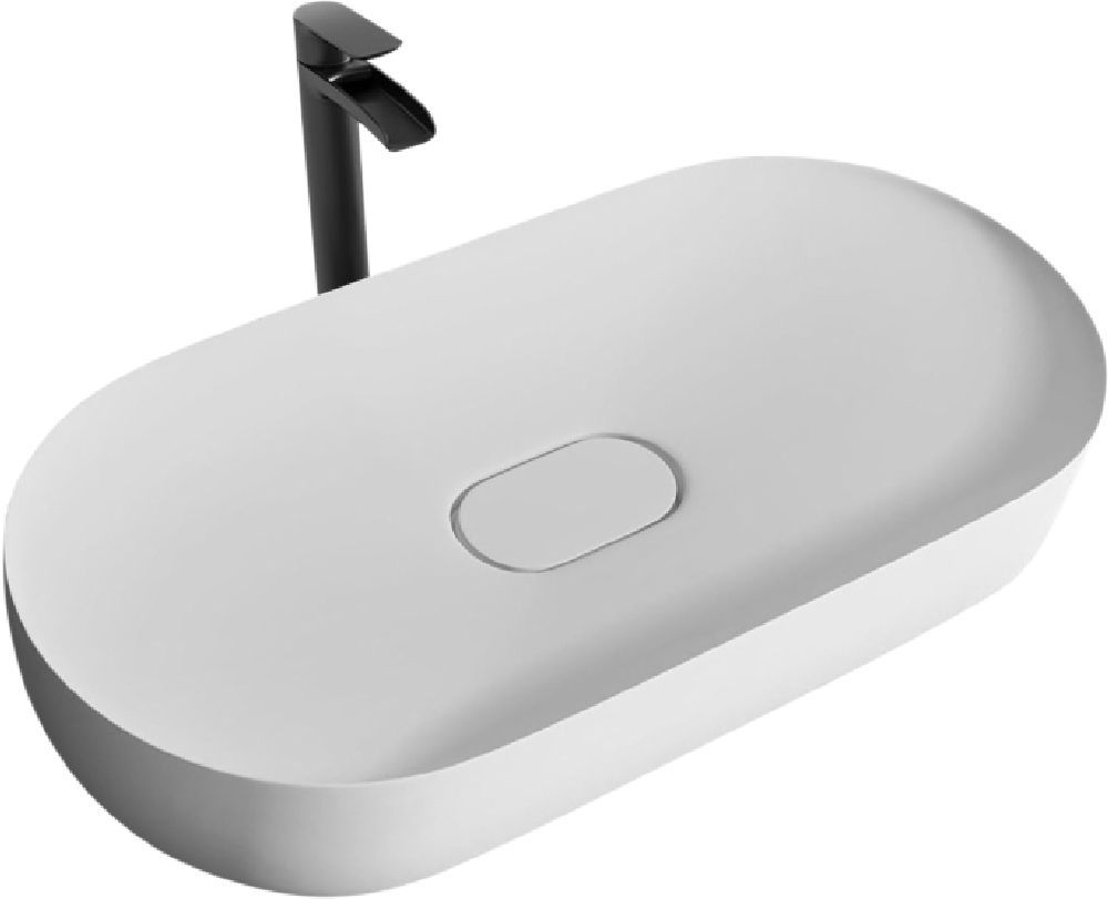Rea Iris 71 umywalka 70x35,5 cm owalna nablatowa biała REA-U4305