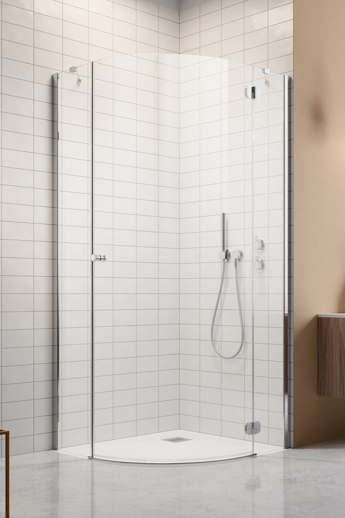Radaway Torrenta PDJ kabina prysznicowa 80x80 cm półokrągła prawa chrom/szkło przezroczyste 131810-01-01 - Wysyłka w 24h