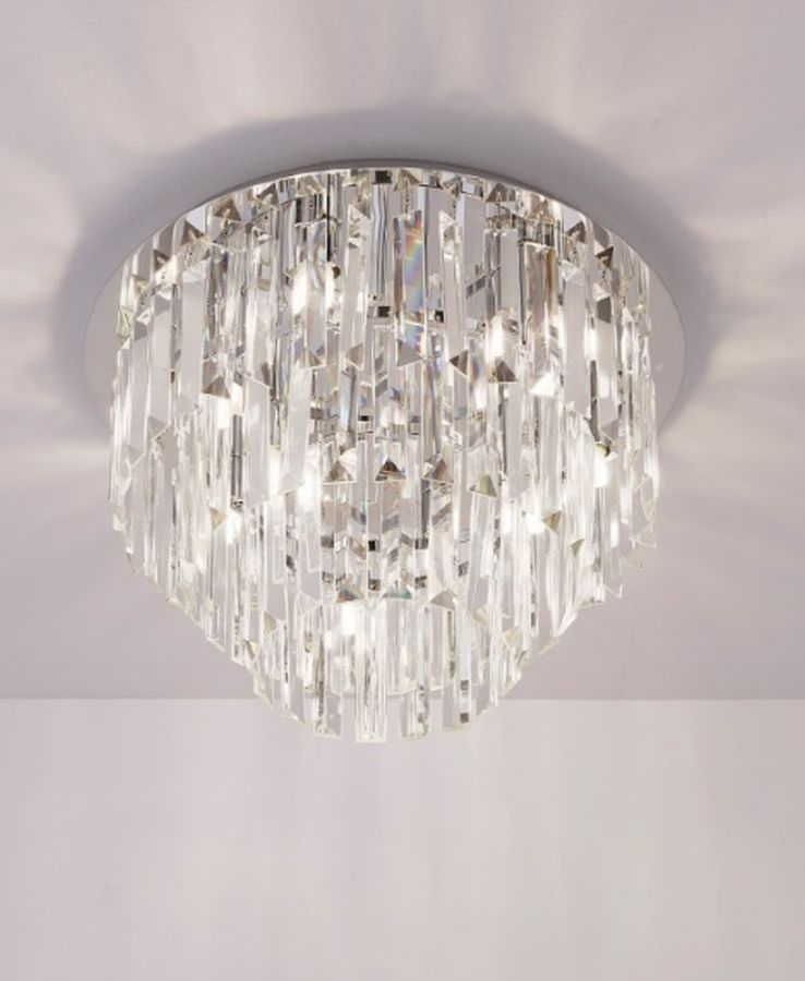 MaxLight Monaco lampa podsufitowa 9x40W chrom/szkło przezroczyste C0136