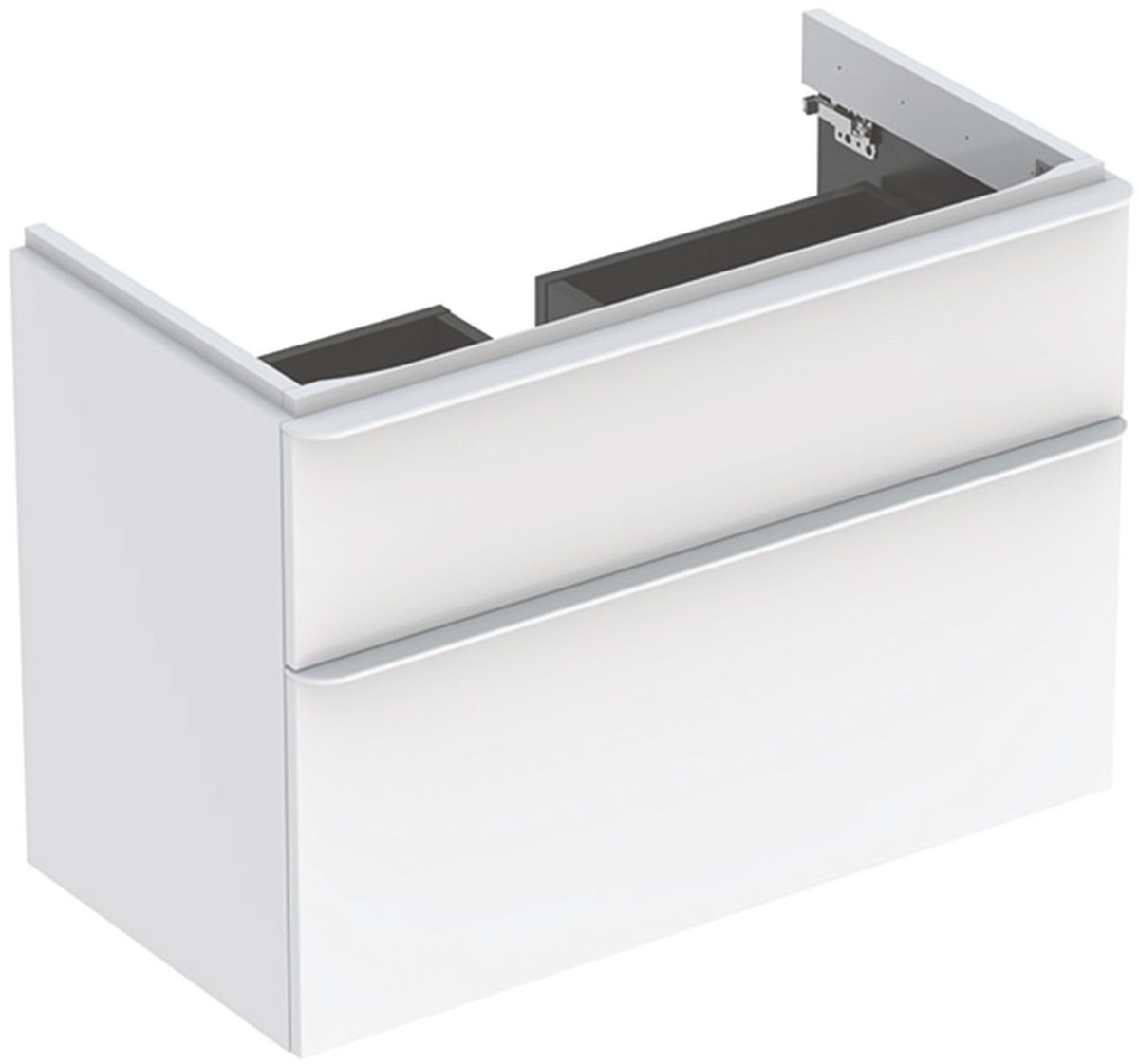 Geberit Smyle Square szafka 88,4 cm podumywalkowa wisząca biały połysk 500.354.00.1