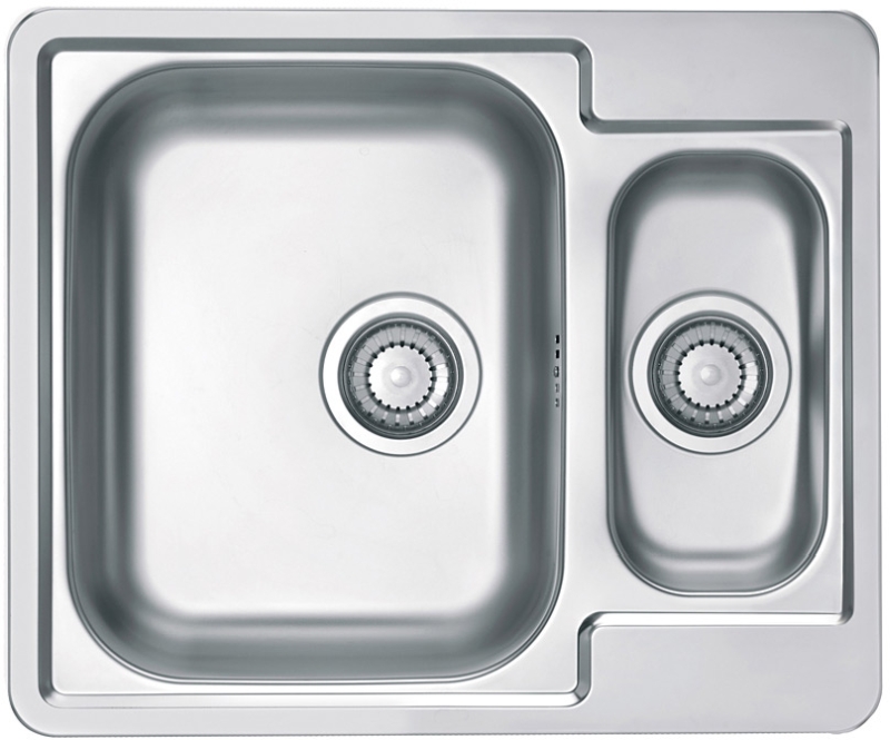 Alveus Line Start 50 zlewozmywak stalowy 62x50 cm wpuszczany 1.5-komorowy satyna 1082435