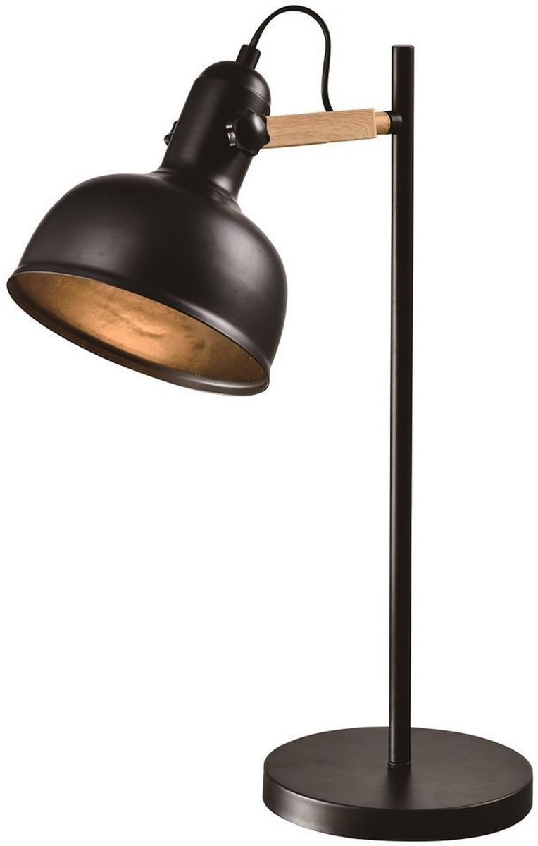 Candellux Reno lampa biurkowa 1x40W czarno/drewniana 41-80066