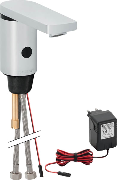 Geberit Typ 186 bateria umywalkowa stojąca elektroniczna chrom błyszczący 116.146.21.1