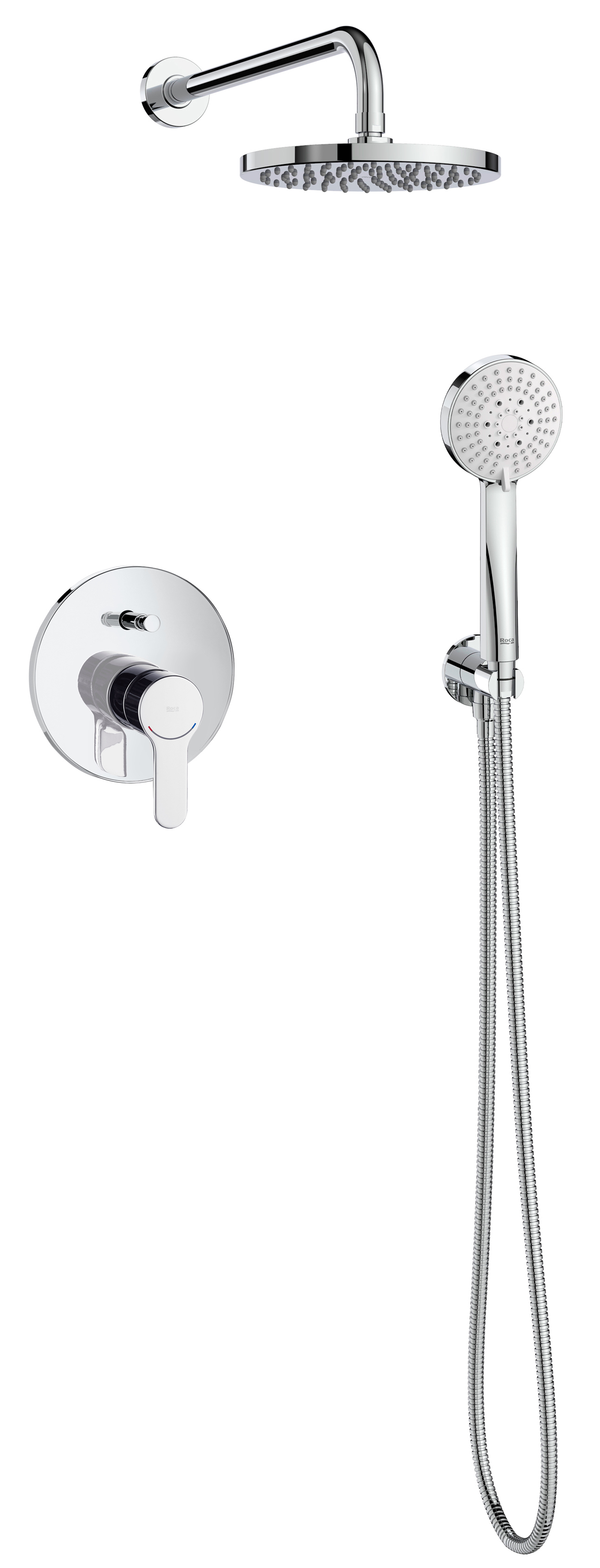 Roca L-20 zestaw prysznicowy podtynkowy z deszczownicą chrom A5D1809C00