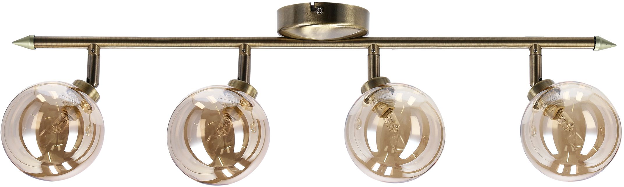 Candellux Rodia lampa podsufitowa 4x40W patyna/szkło bursztynowe 94-16560
