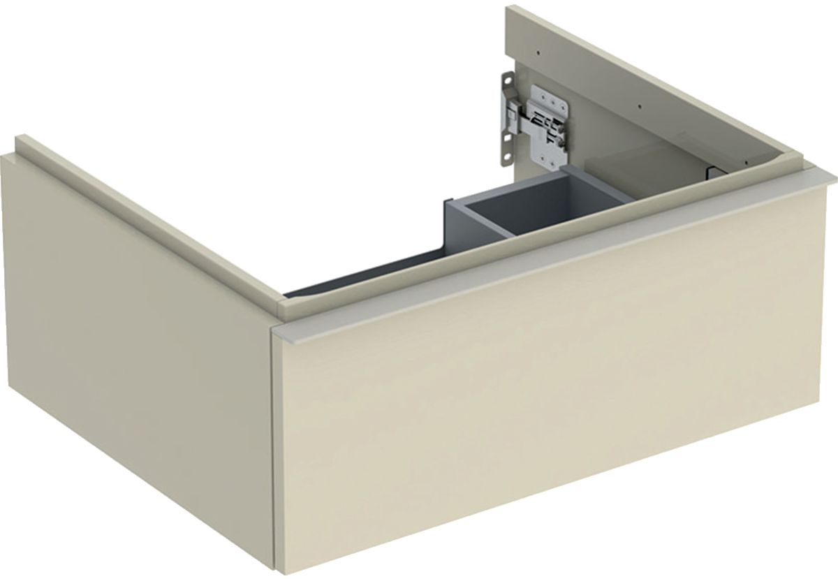 Geberit iCon szafka 59,2 cm podumywalkowa wisząca szary piaskowy połysk/szary piaskowy mat 502.310.JL.1