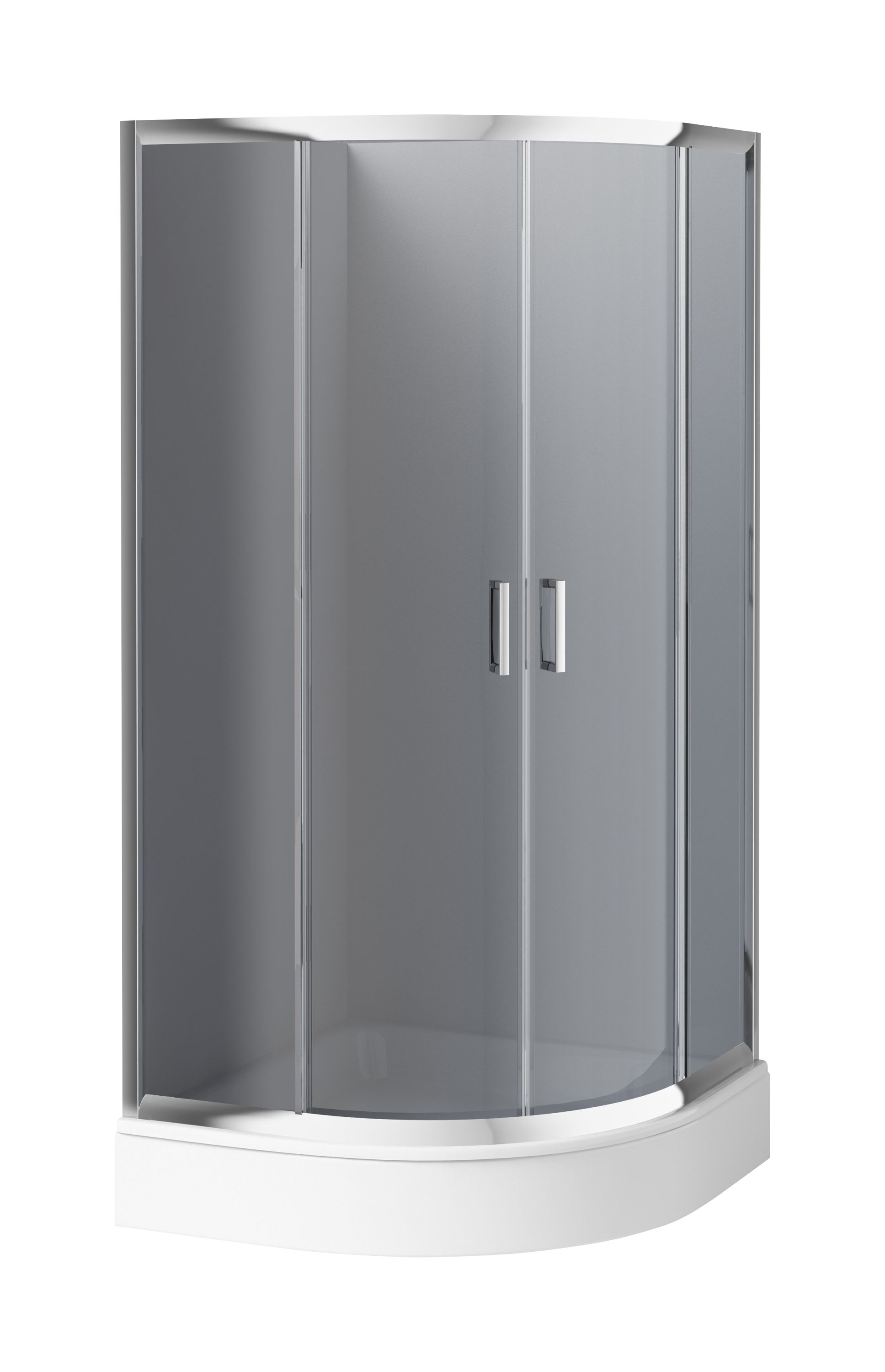 Zestaw Deante Funkia kabina z brodzikiem Standard New 90 cm chrom/szkło grafitowe (KYP451K, KTA053B) - Wysyłka w 24h
