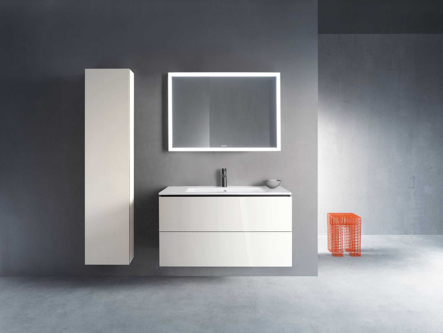 Duravit L-Cube szafka 102 cm podumywalkowa wisząca biały połysk LC624202222