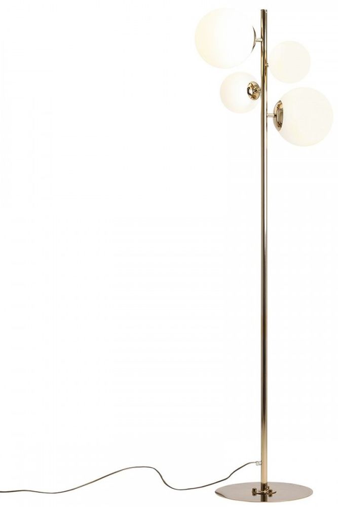 Aldex Bloom lampa stojąca 2x40W+2x60W złota/biała 1091A30