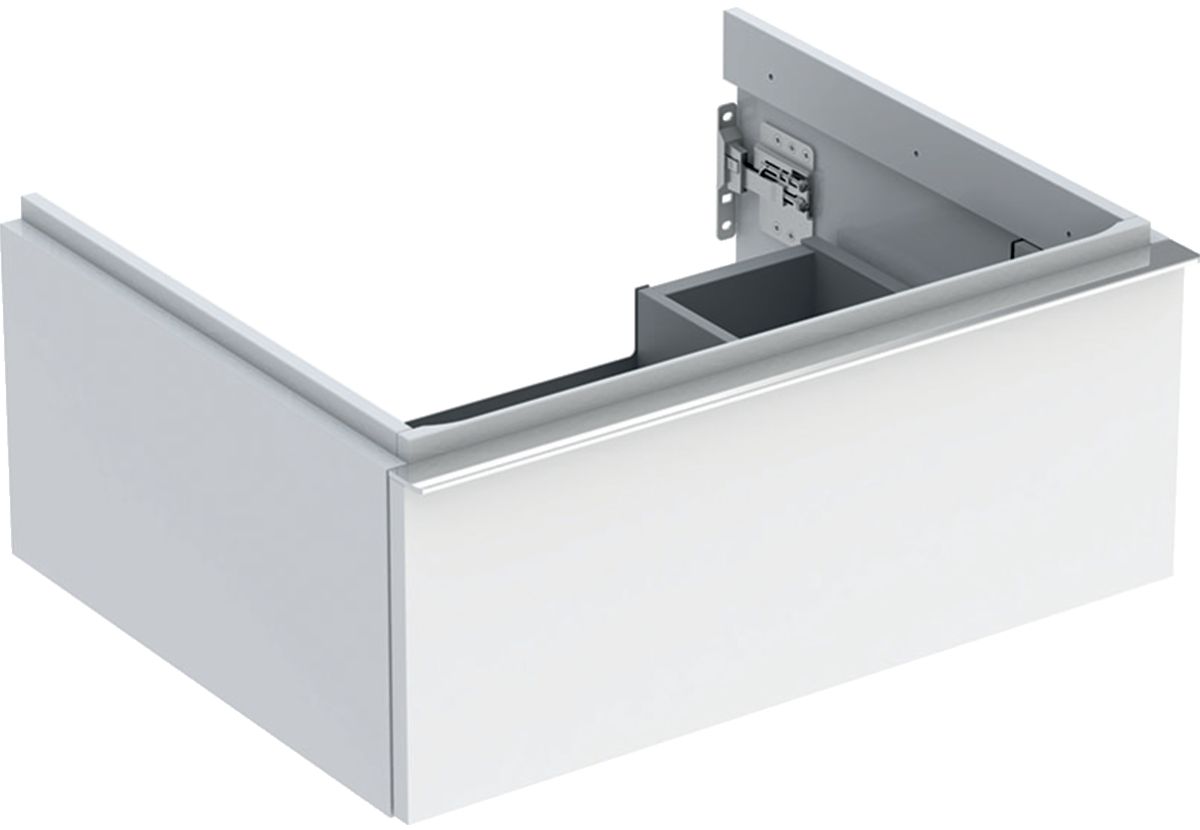Geberit iCon szafka 59,2 cm podumywalkowa wisząca biały połysk/chrom 502.310.01.2