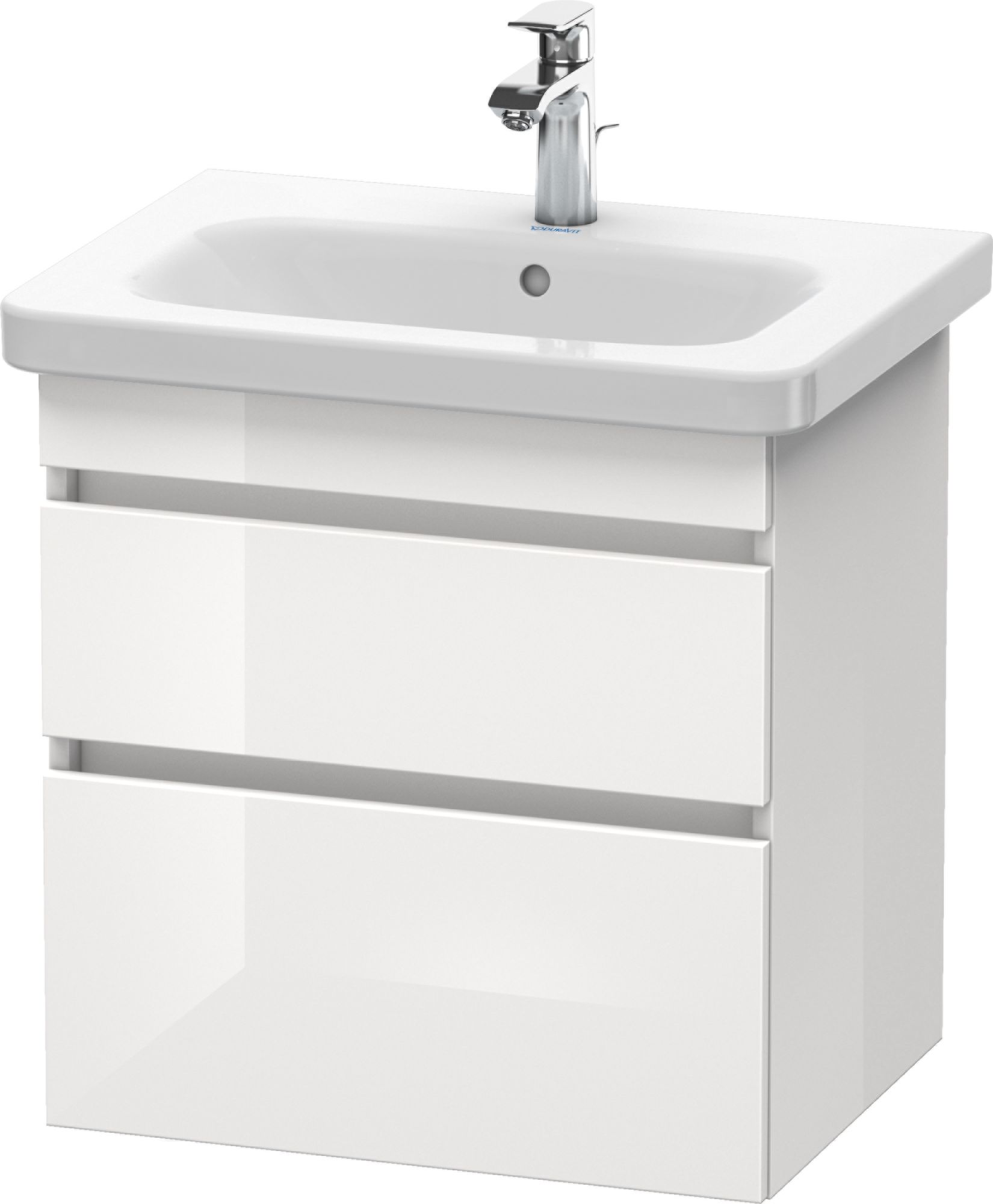 Duravit DuraStyle szafka 58 cm podumywalkowa wisząca biały połysk DS648002222