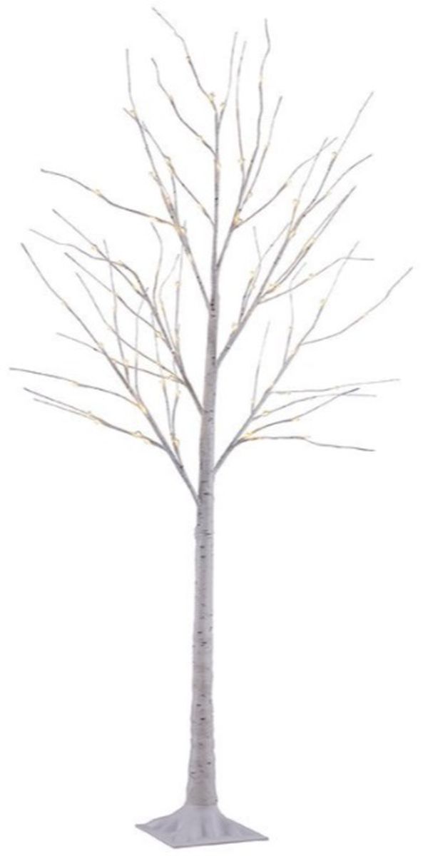 Just Light Birch lampa stojąca zewnętrzna świąteczna 88x0,03W biała 86141-16
