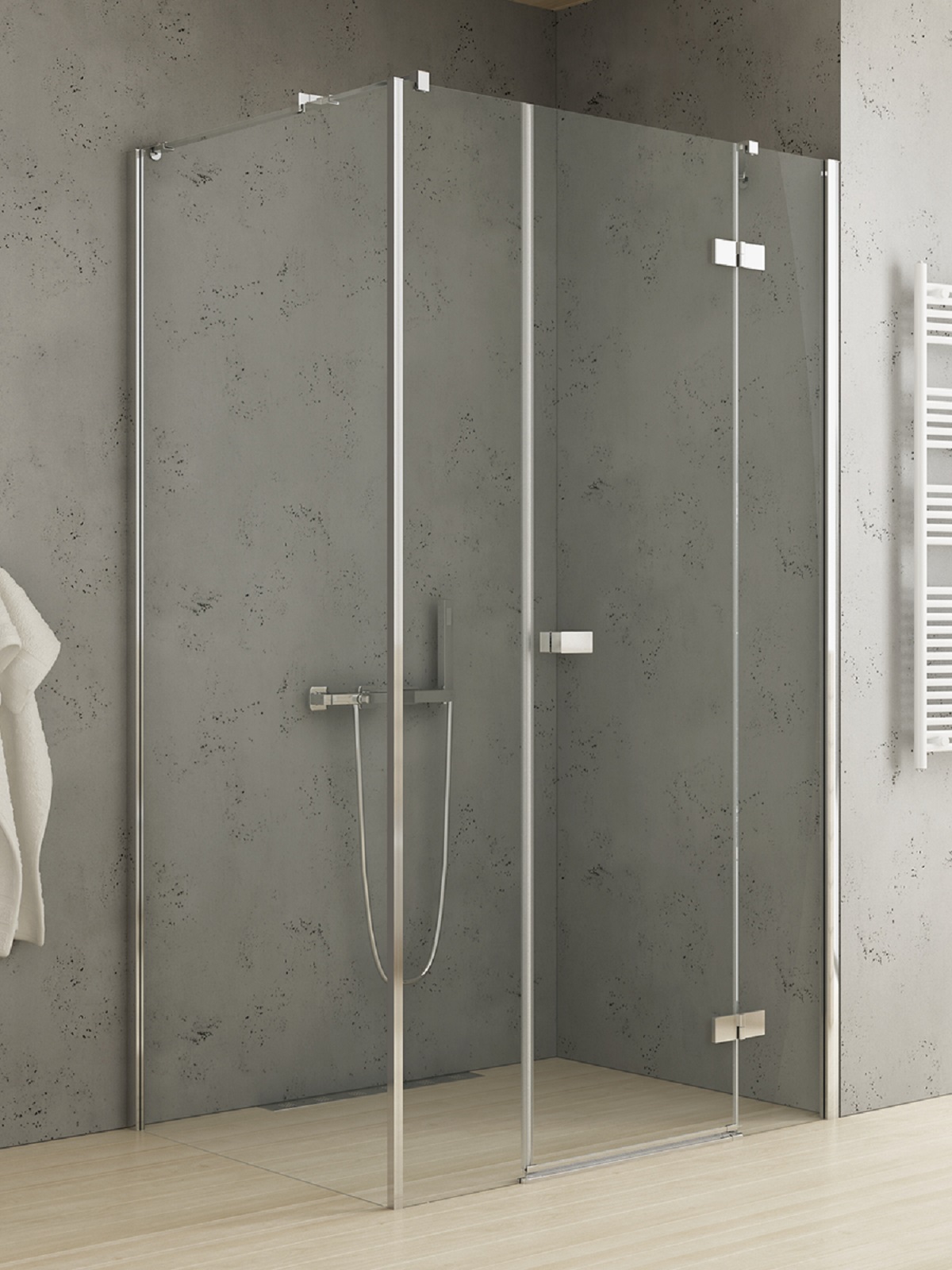 New Trendy Reflexa kabina prysznicowa 130x90 cm prostokątna lewa chrom połysk/szkło przezroczyste EXK-5092