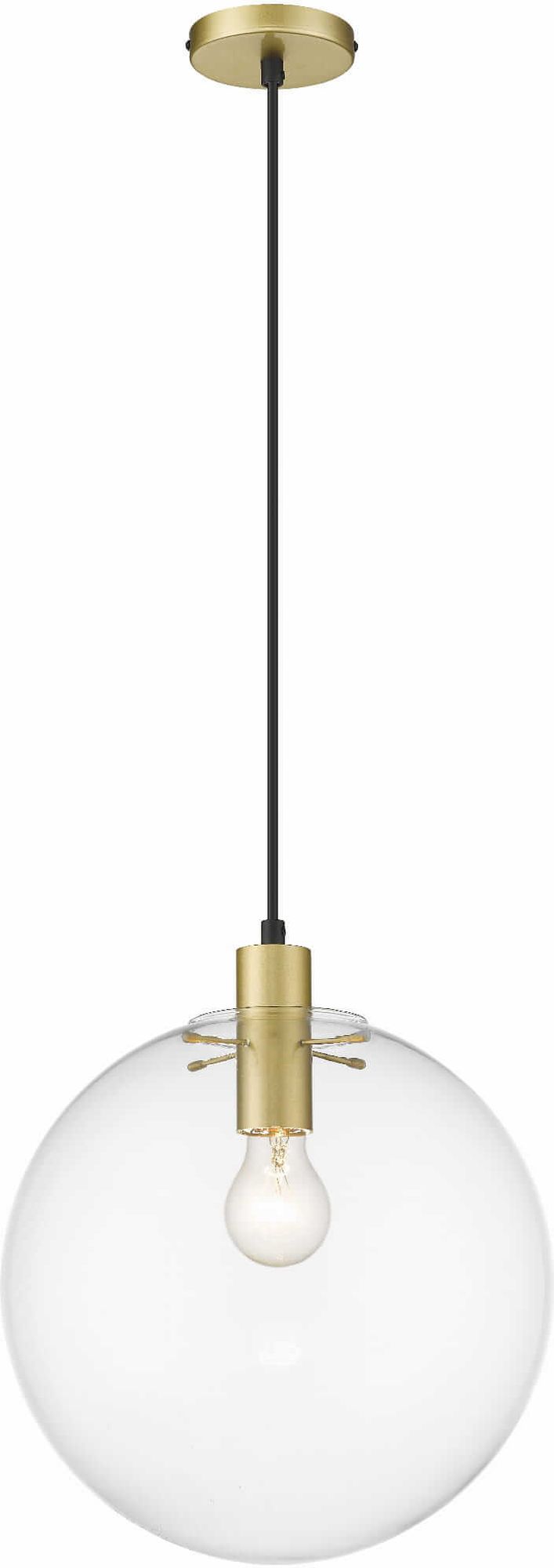 Light Prestige Puerto lampa wisząca 1x50W złoty/szkło przezroczyste LP-004/1PLGD