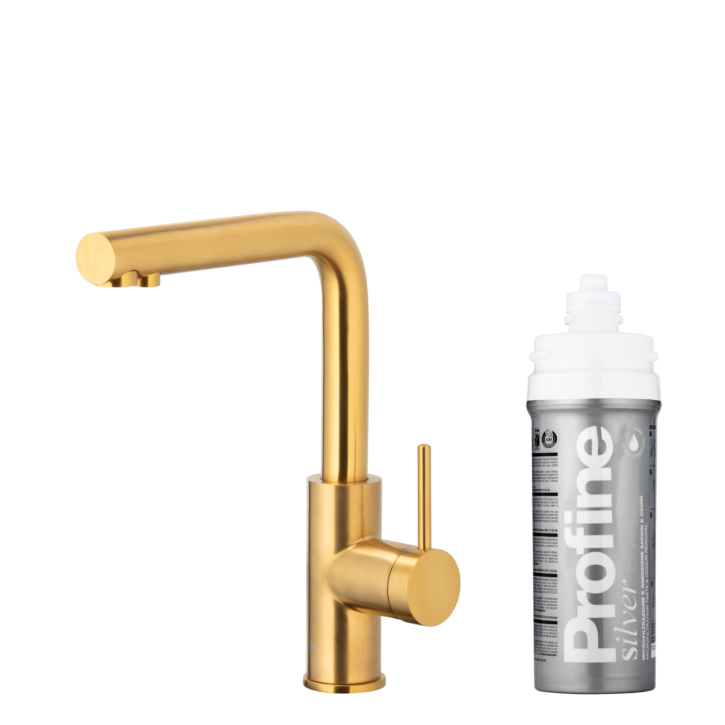 KFA Armatura Duero Pure Basic bateria kuchenna stojąca z filtrem Sliver złoty szczotkowany 6623-914-31
