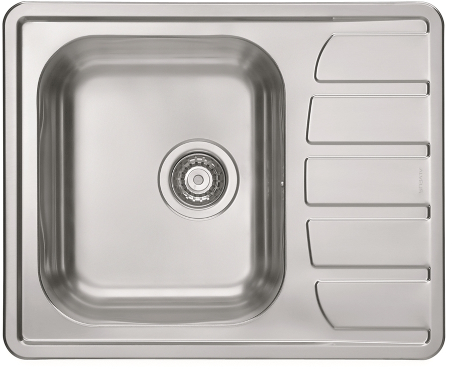 Alveus Zoom 10 zlewozmywak stalowy 62x50 cm wpuszczany 1-komorowy satyna 1098940 - Wysyłka w 24h