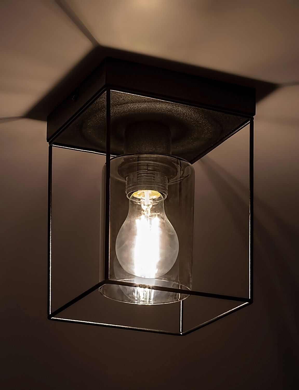 Rabalux Chadwick lampa podsufitowa 1x25W czarny/szkło dymne 71031 - Wysyłka w 24h