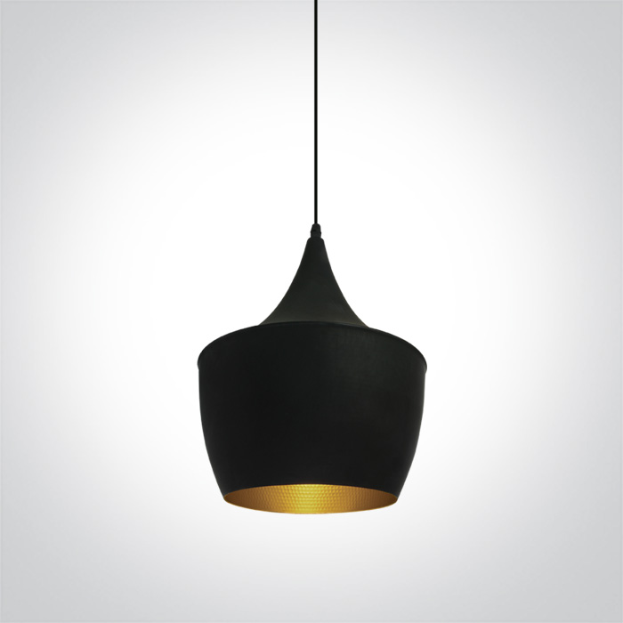 One Light Kappas lampa wisząca 1x12W czarny/mosiądz 63044/B/BS
