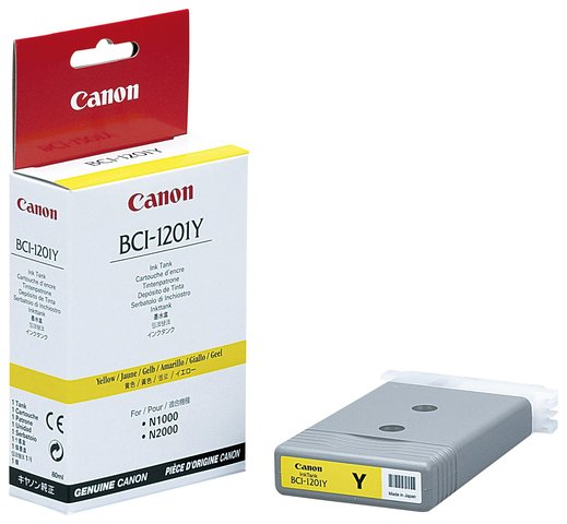 Wyprzedaż Oryginał Zgodny tusz Canon BCI-1201Y 7340A001AA CF6928A001AA do Canon N1000 N1100 N2000 N2100 | 80 ml | yellow