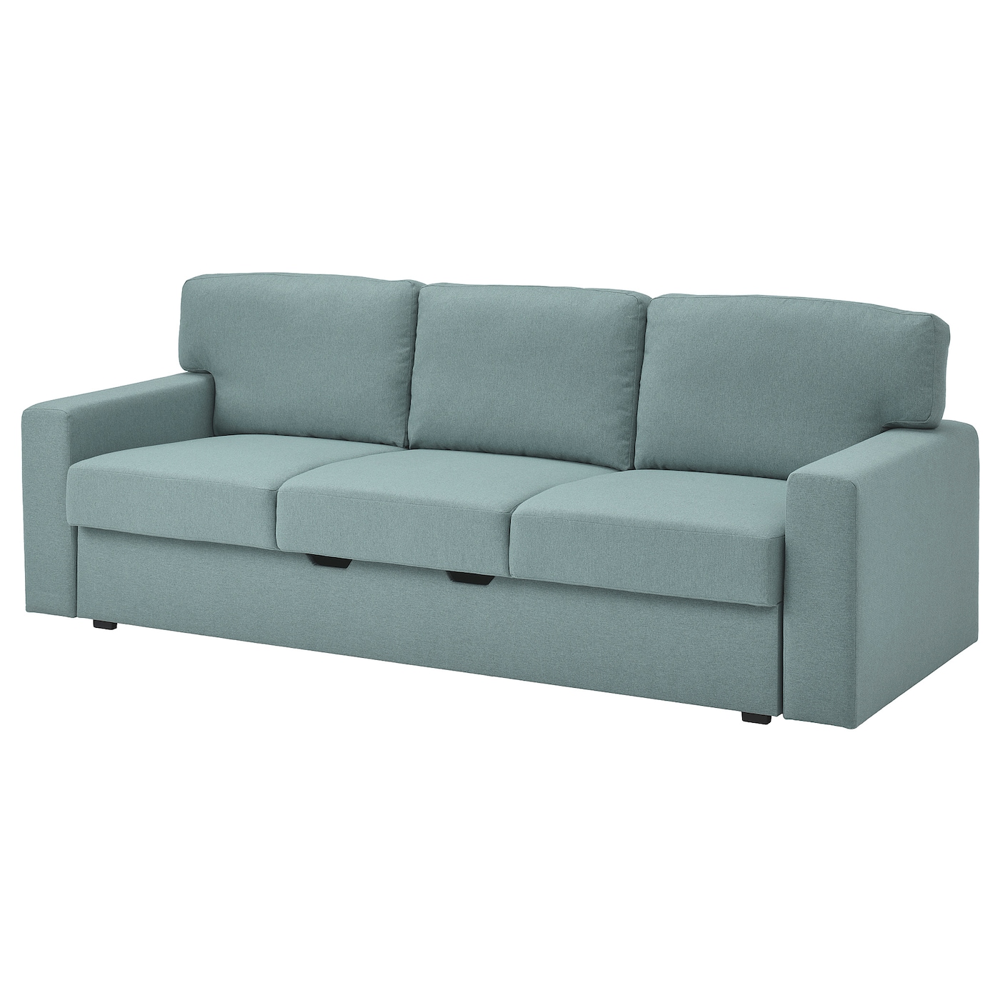 IKEA BÅRSLÖV sofa 3-osobowa, rozkładana, Tibbleby jasny szaroturkusowy, Wysokość podłokietnika: 59 cm